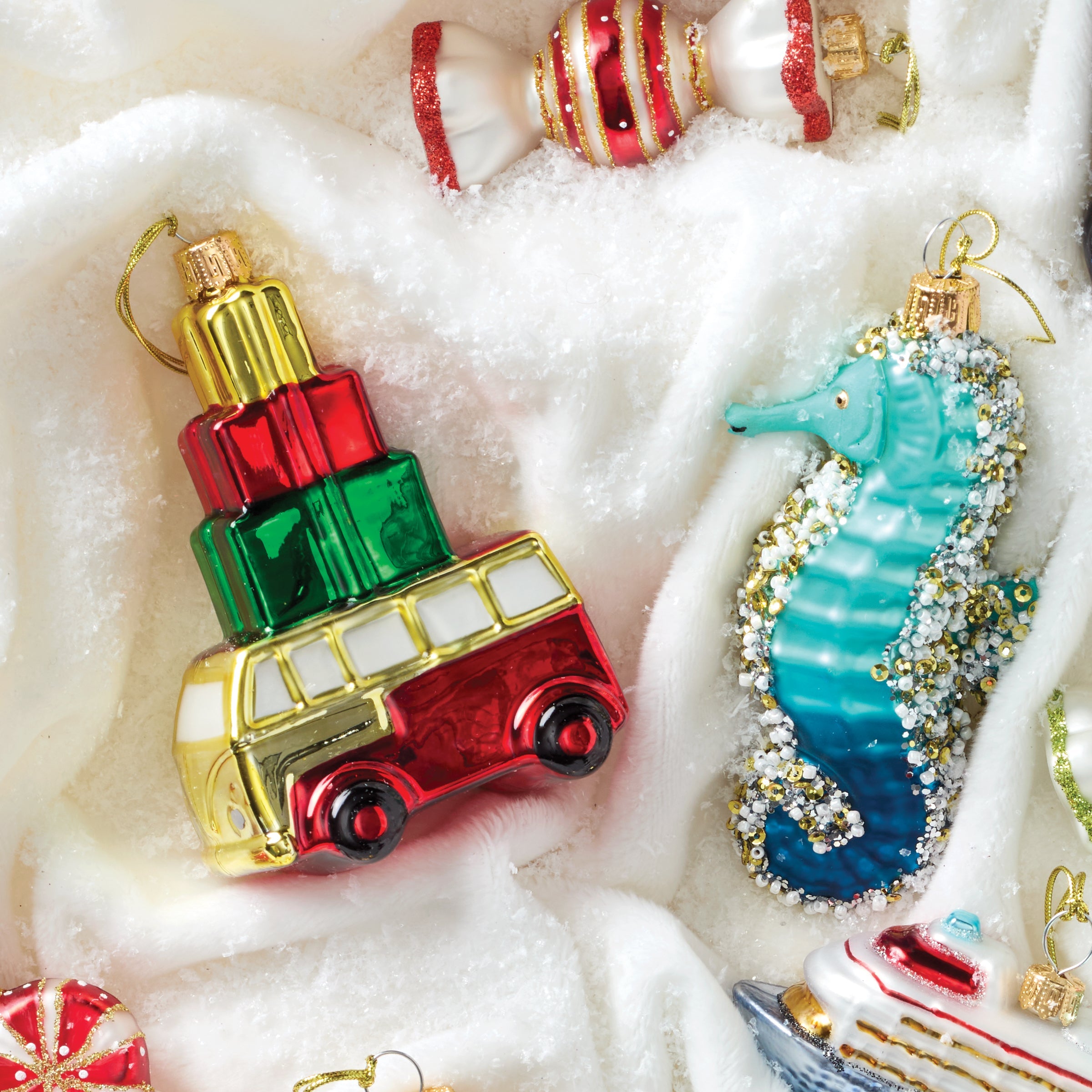 Blown Glass Sea Horse Ornament - Image 2