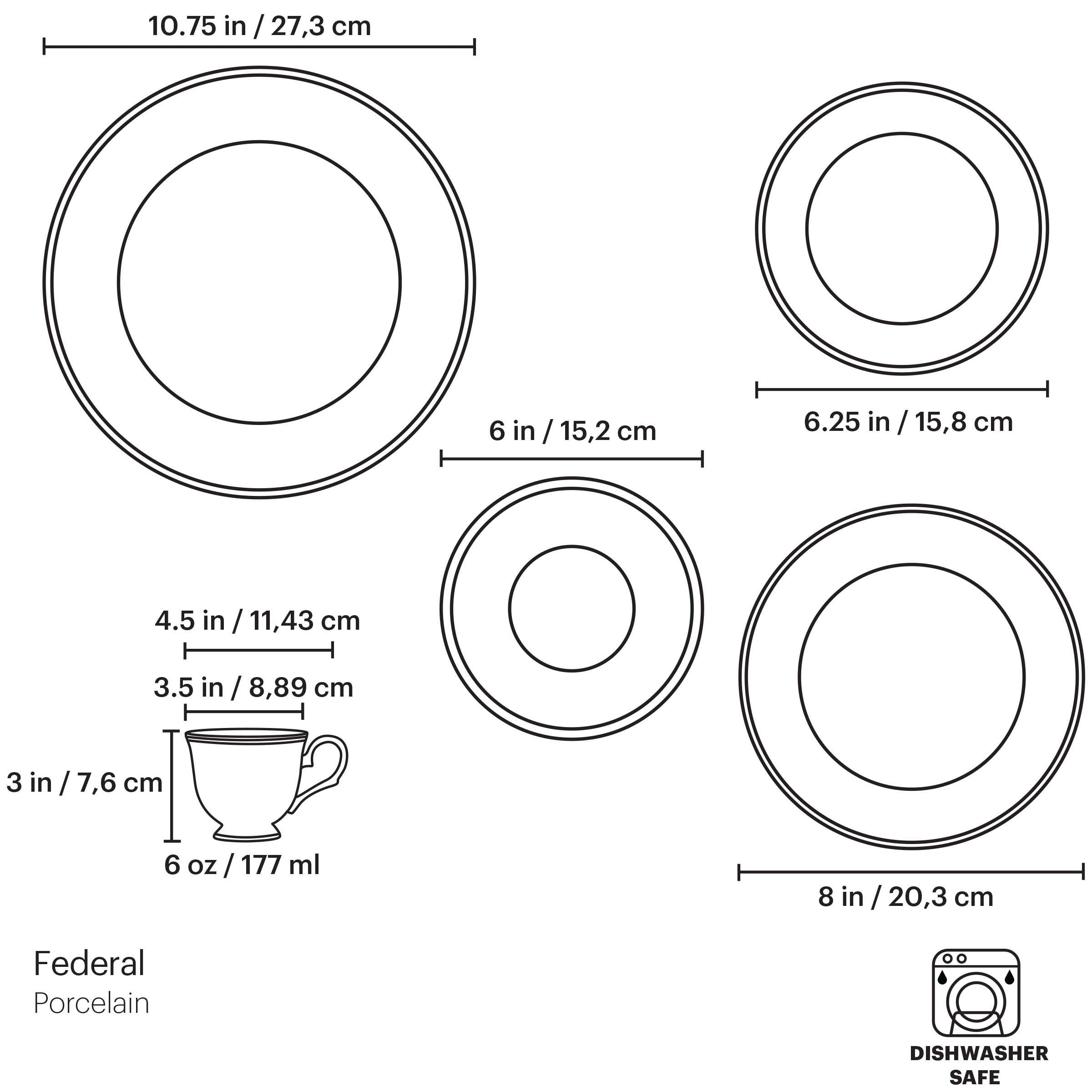 Federal Platinum 5-Piece Place Setting - Image 7