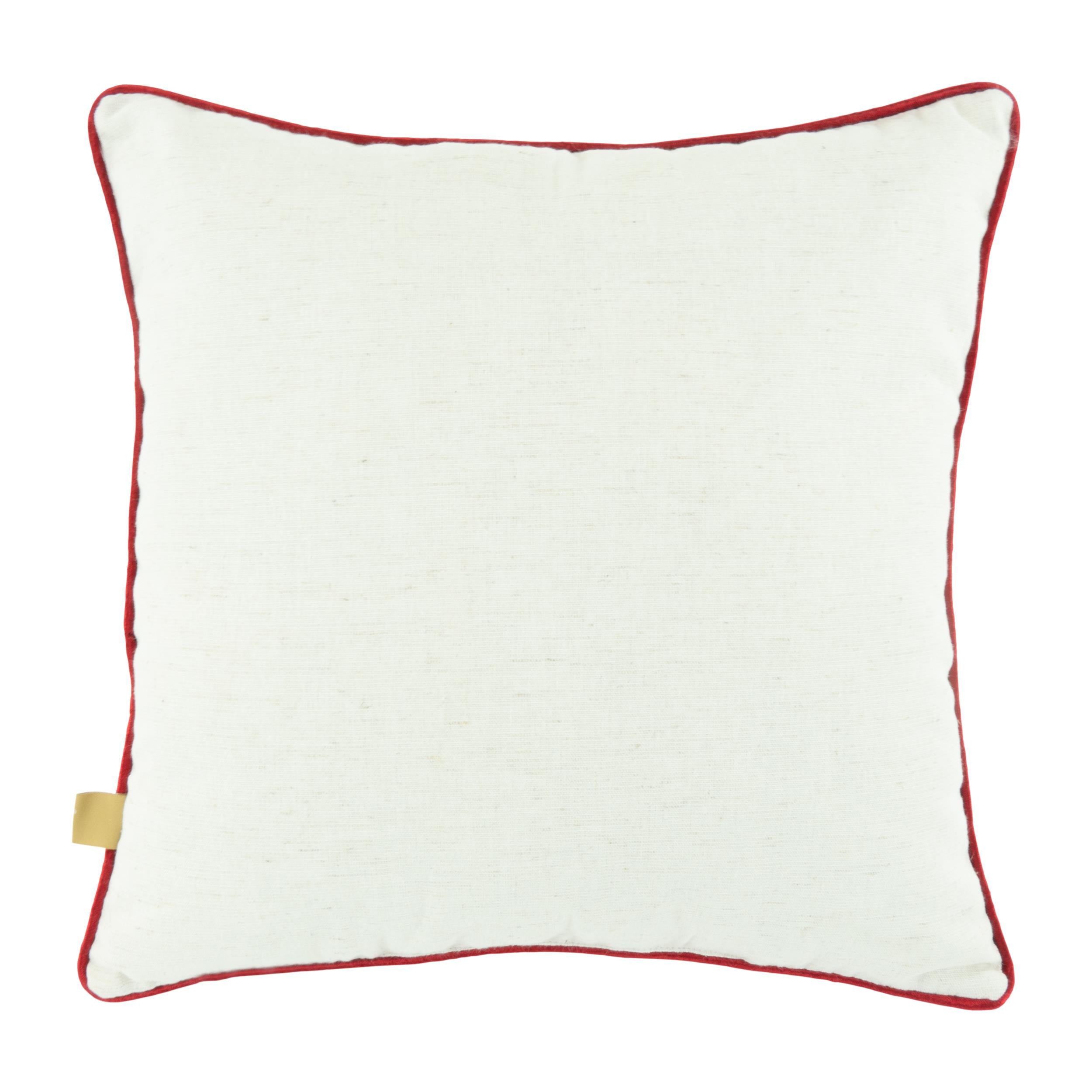 Winter Greetings Wreath 18X18 Throw Pillow - Image 2