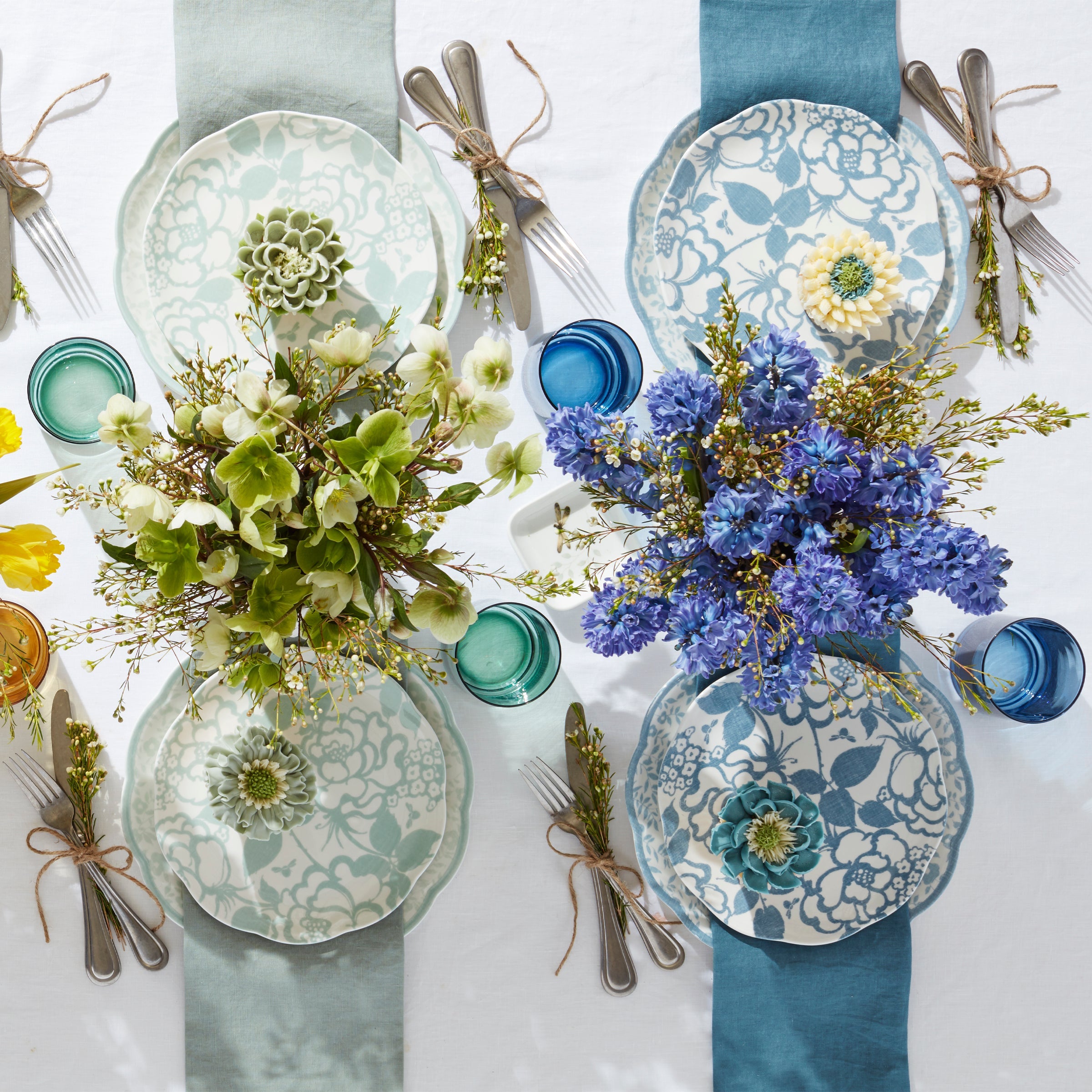 Butterfly Meadow Cottage Sage 12-Piece Dinnerware Set - Image 5