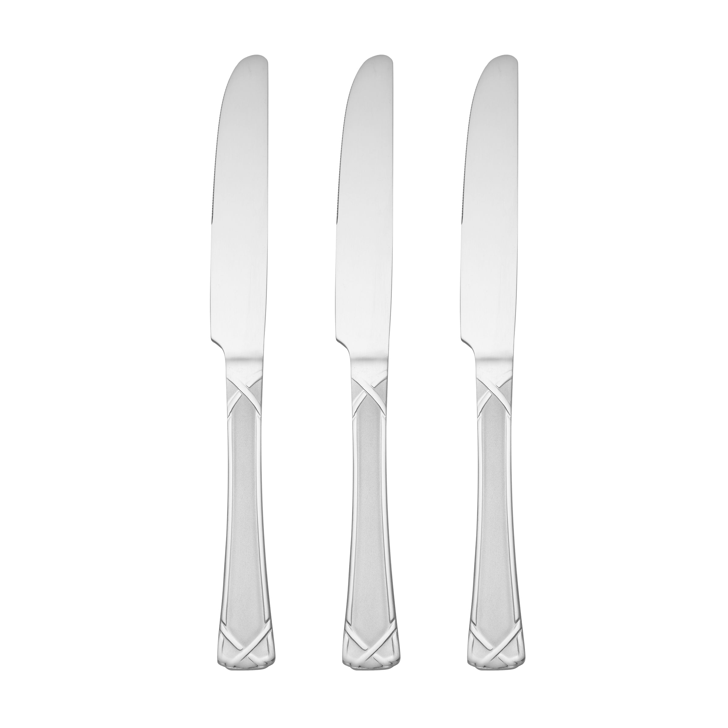 Evansville Frosted Dinner Knife - Set of 3