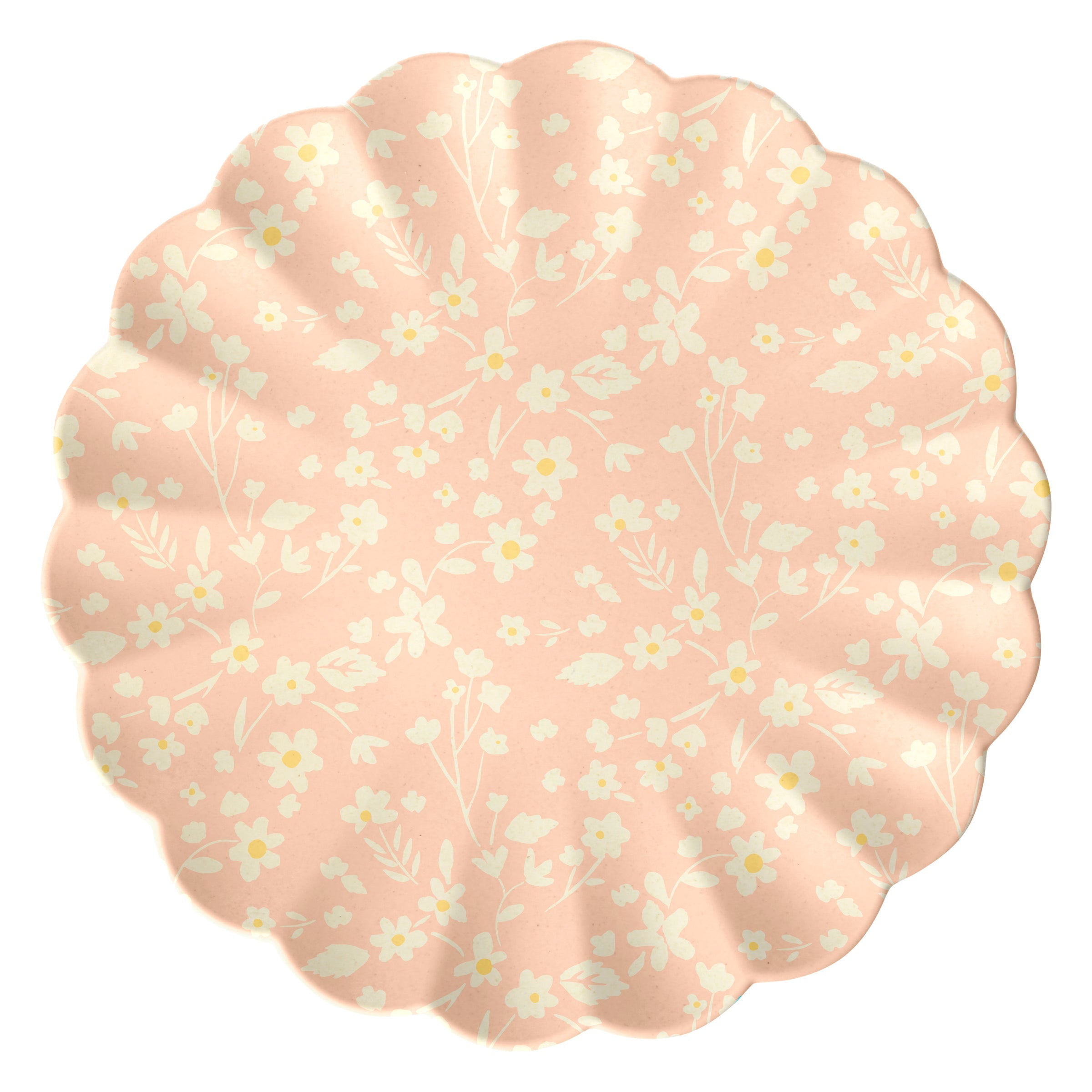 Floral Reusable Bamboo Large Plates. Set of 6 - Image 3