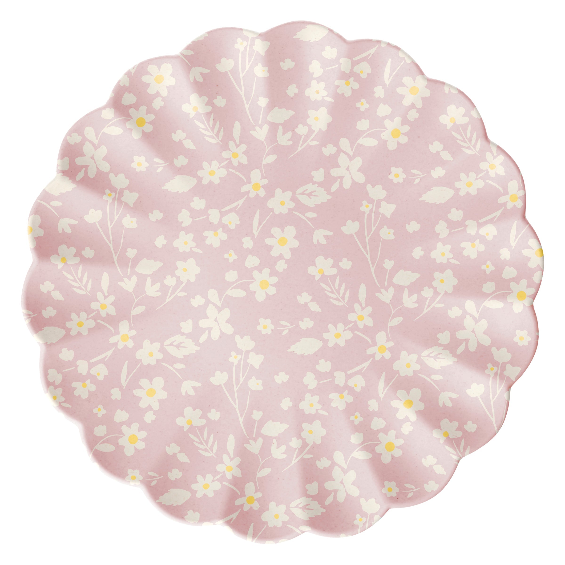 Floral Reusable Bamboo Large Plates. Set of 6 - Image 5