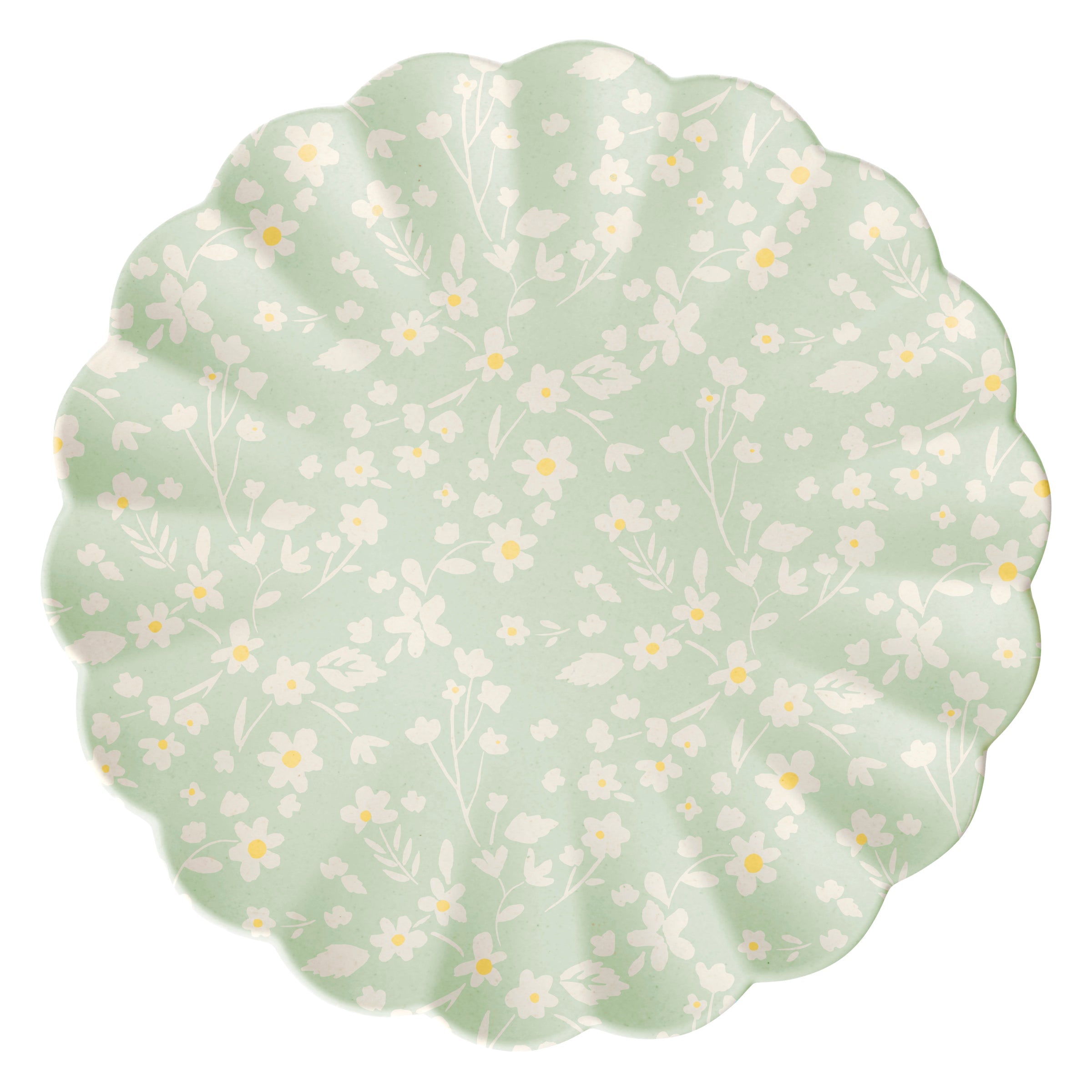 Floral Reusable Bamboo Large Plates. Set of 6 - Image 6