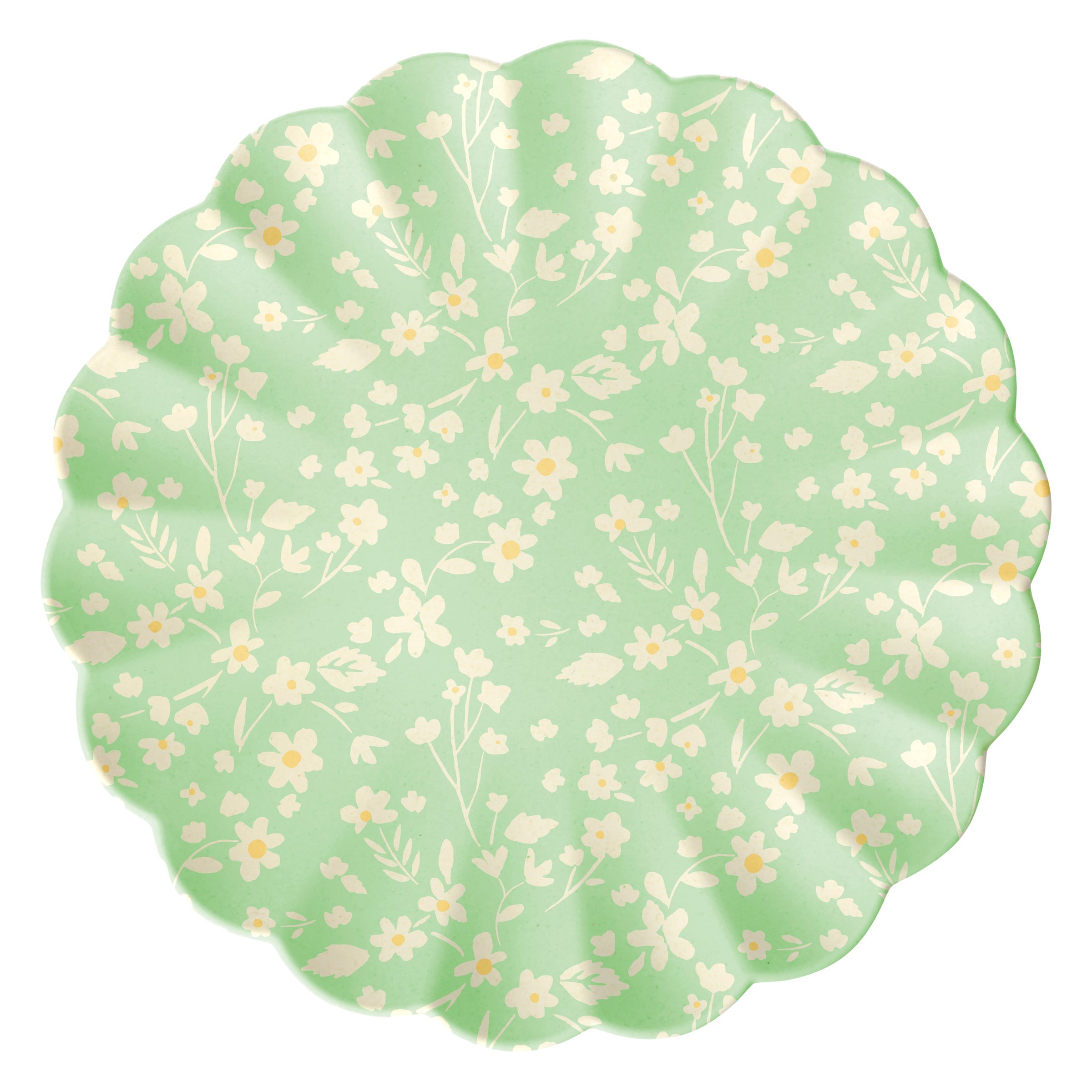 Floral Reusable Bamboo Large Plates. Set of 6 - Image 7