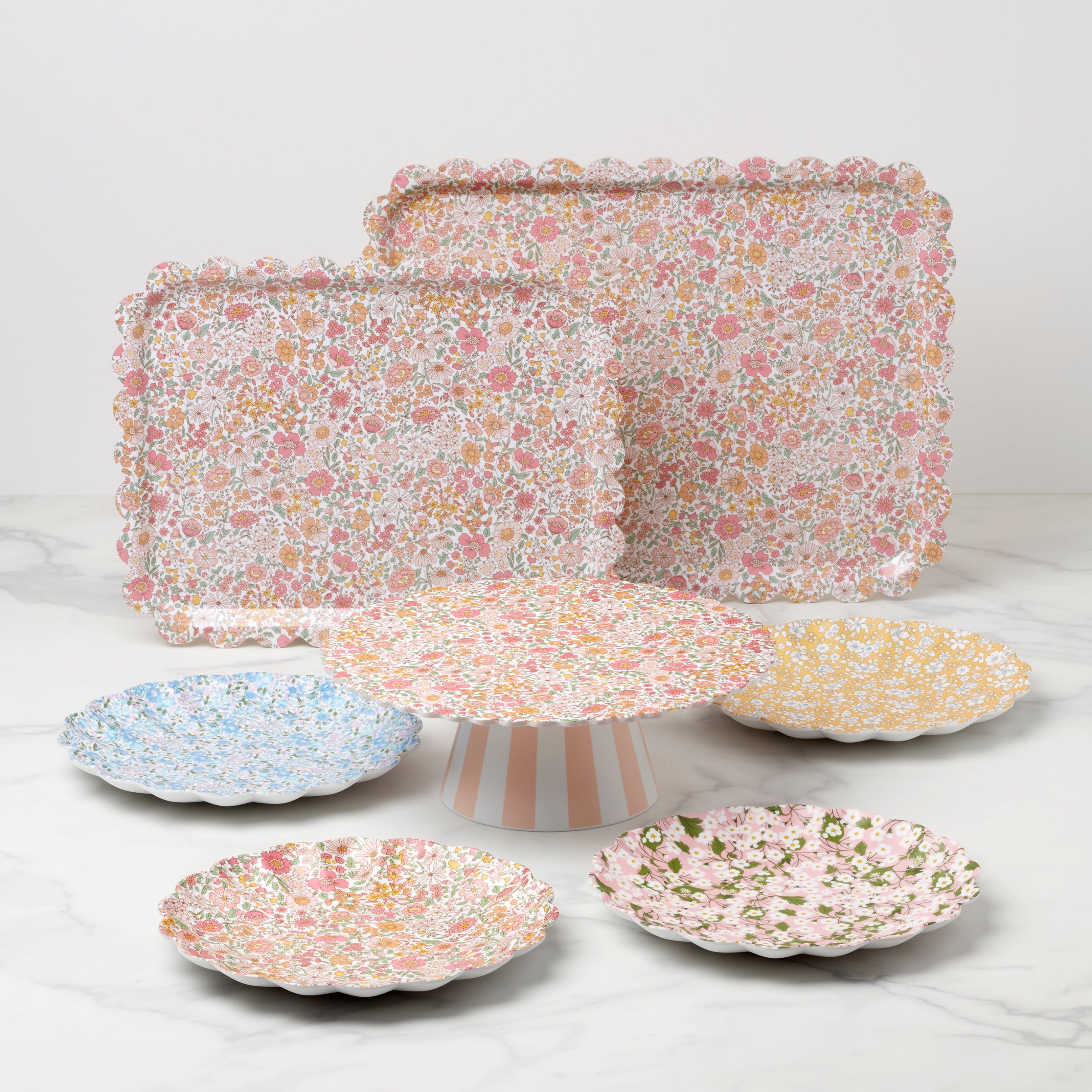 Meri Meri x Liberty Mixed Melamine Medium Cake Stand - Image 3