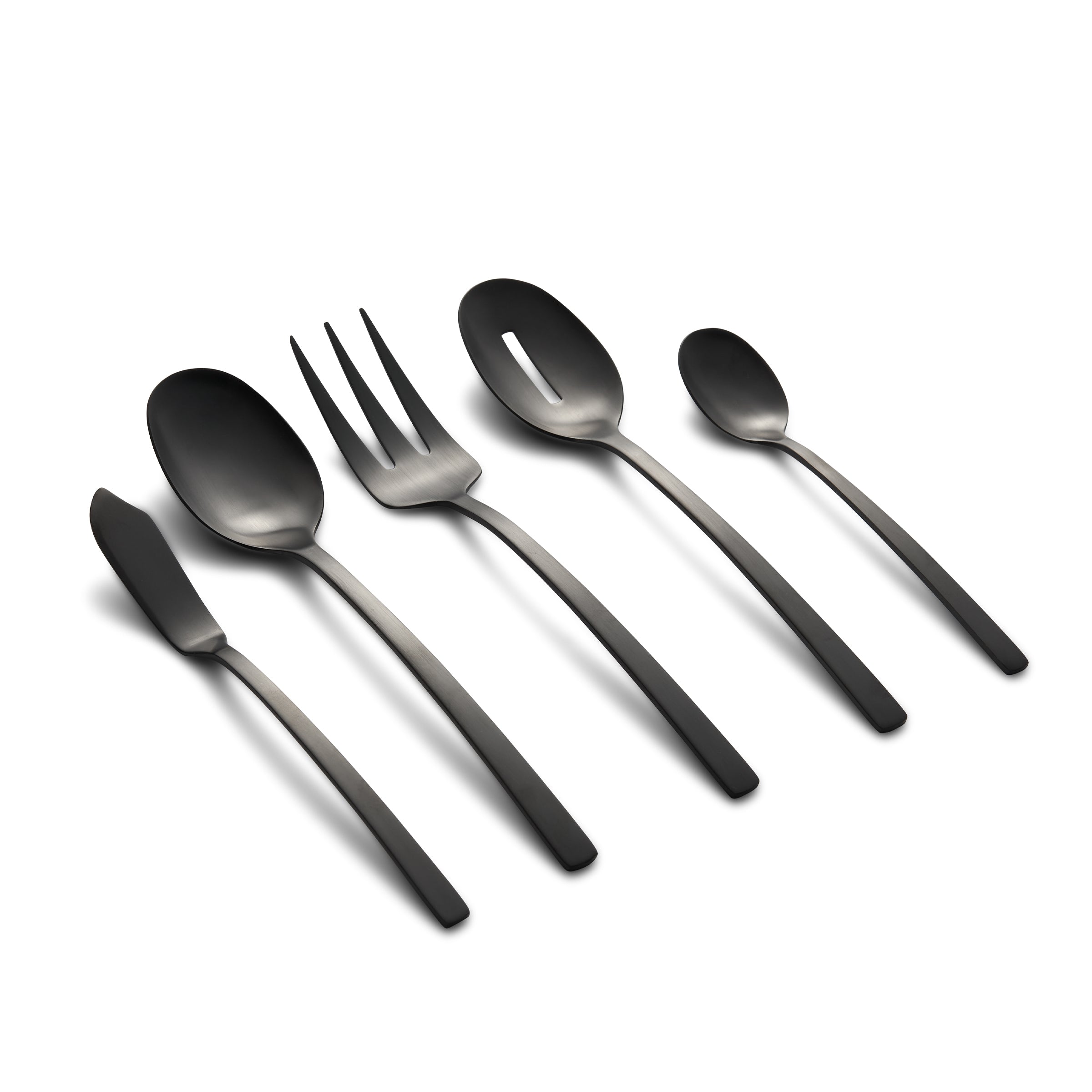 Beacon Black Satin 45 Piece Flatware Set - Image 3