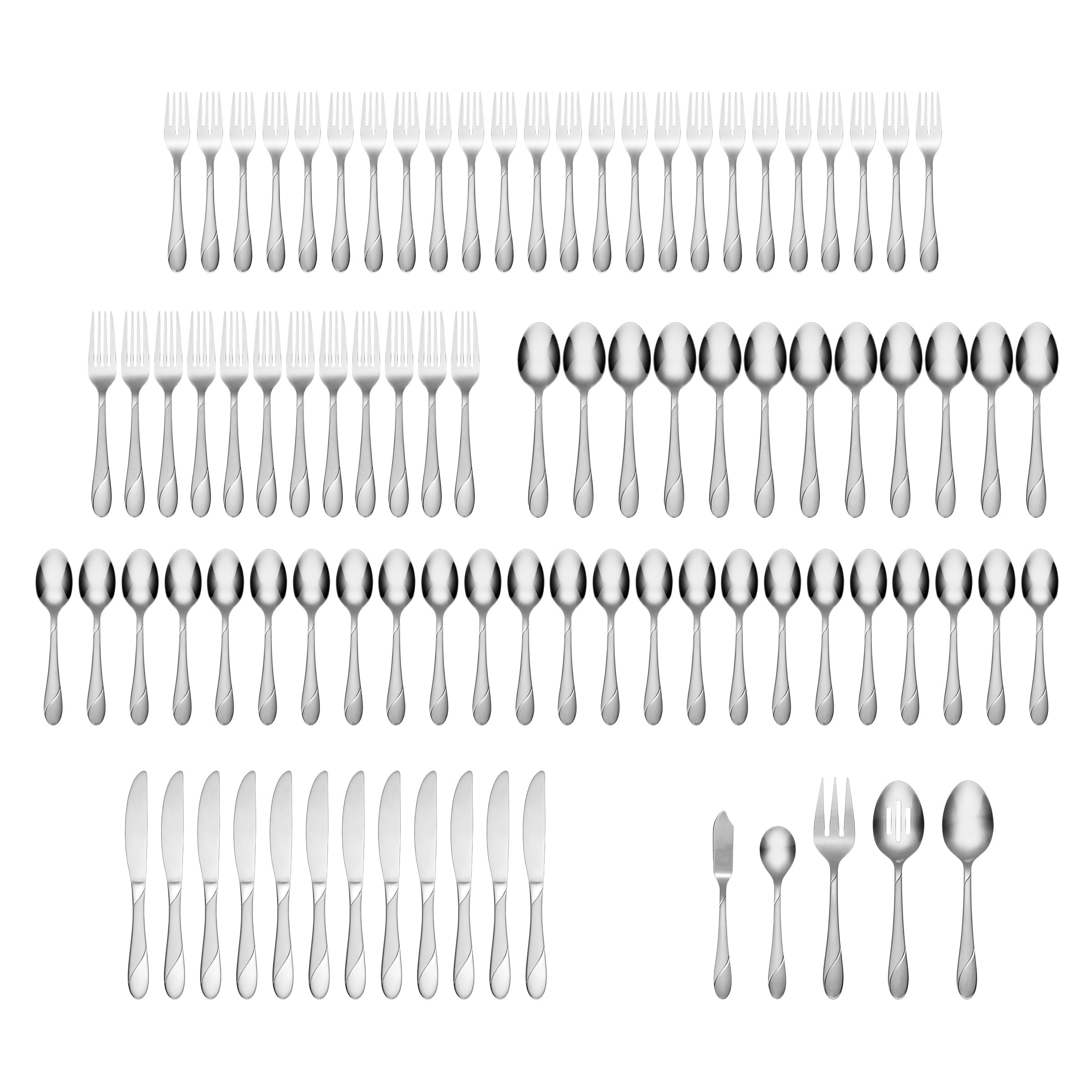 Swirl Sand 89 Piece Flatware Set - Image 2