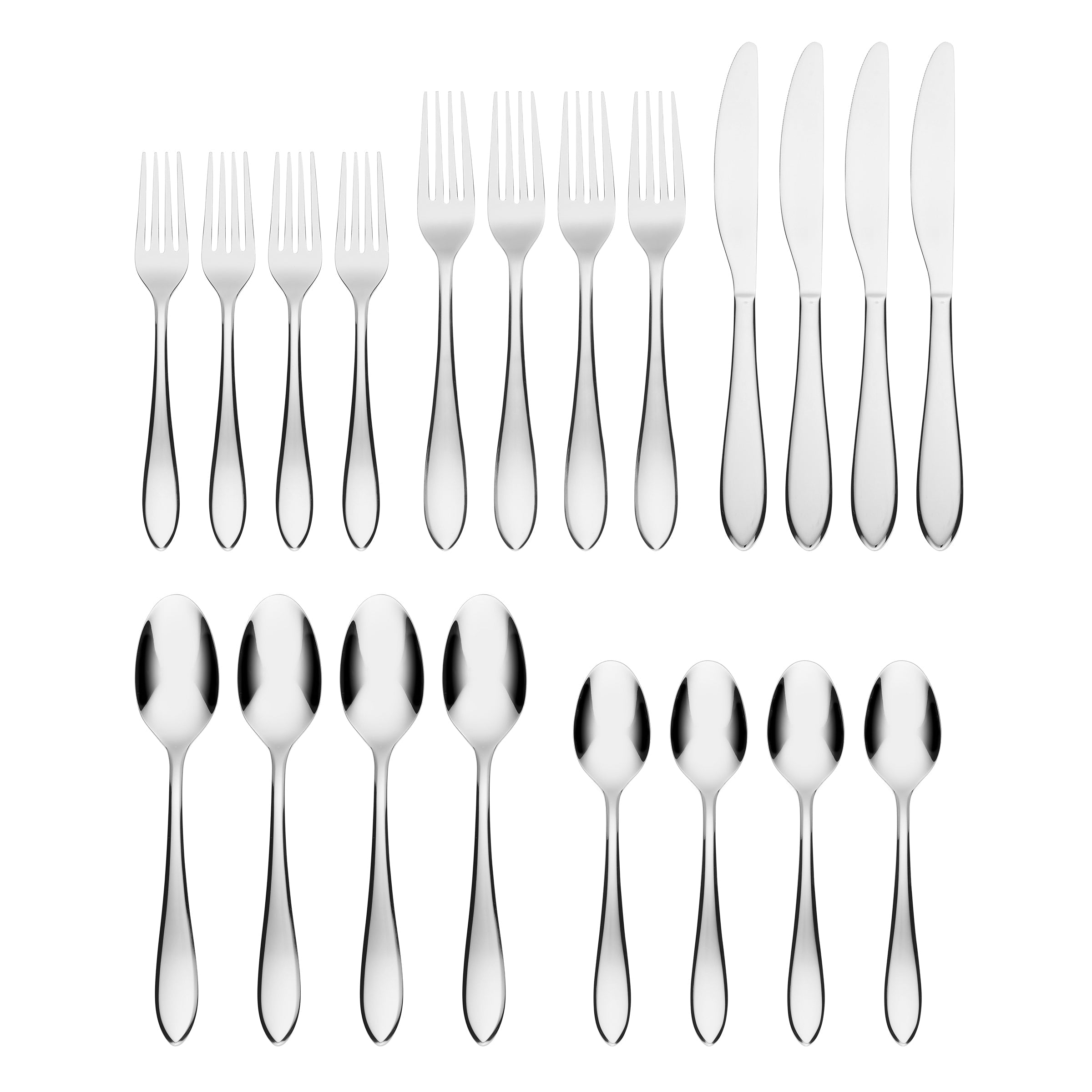 Delia Mirror 20 Piece Flatware Set - Image 2