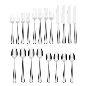 Geo Mirror 20 Piece Flatware Set