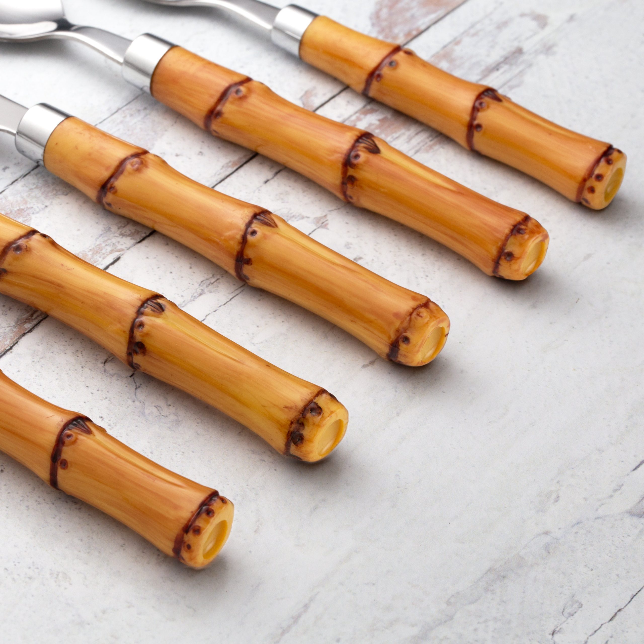 Bamboo Handle 20-Piece Flatware Set - Image 3