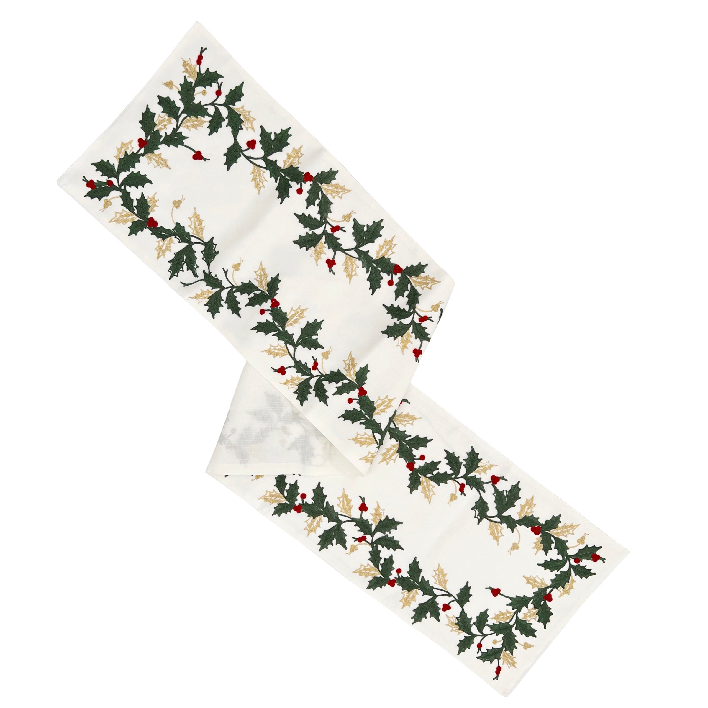 Holiday Embroidered 14X70 Table Runner