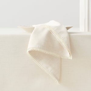 French Perle Natural 19X19 Napkins - Set Of 4