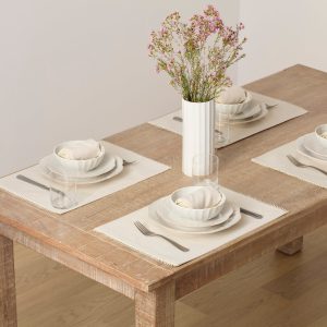French Perle Natural 13X18 Placemats - Set Of 4