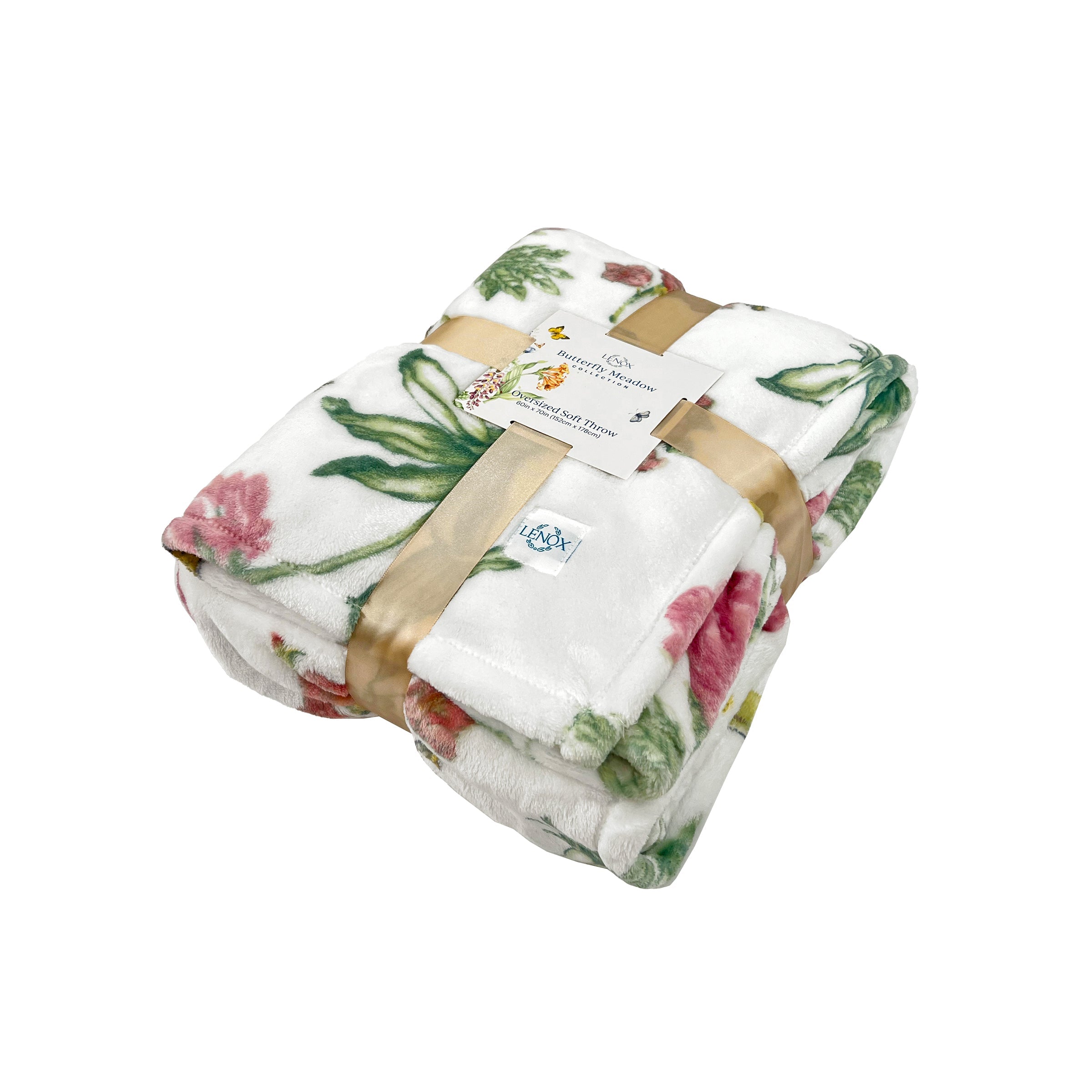 Butterfly Meadow Bloom Pink Throw Blanket - Image 3