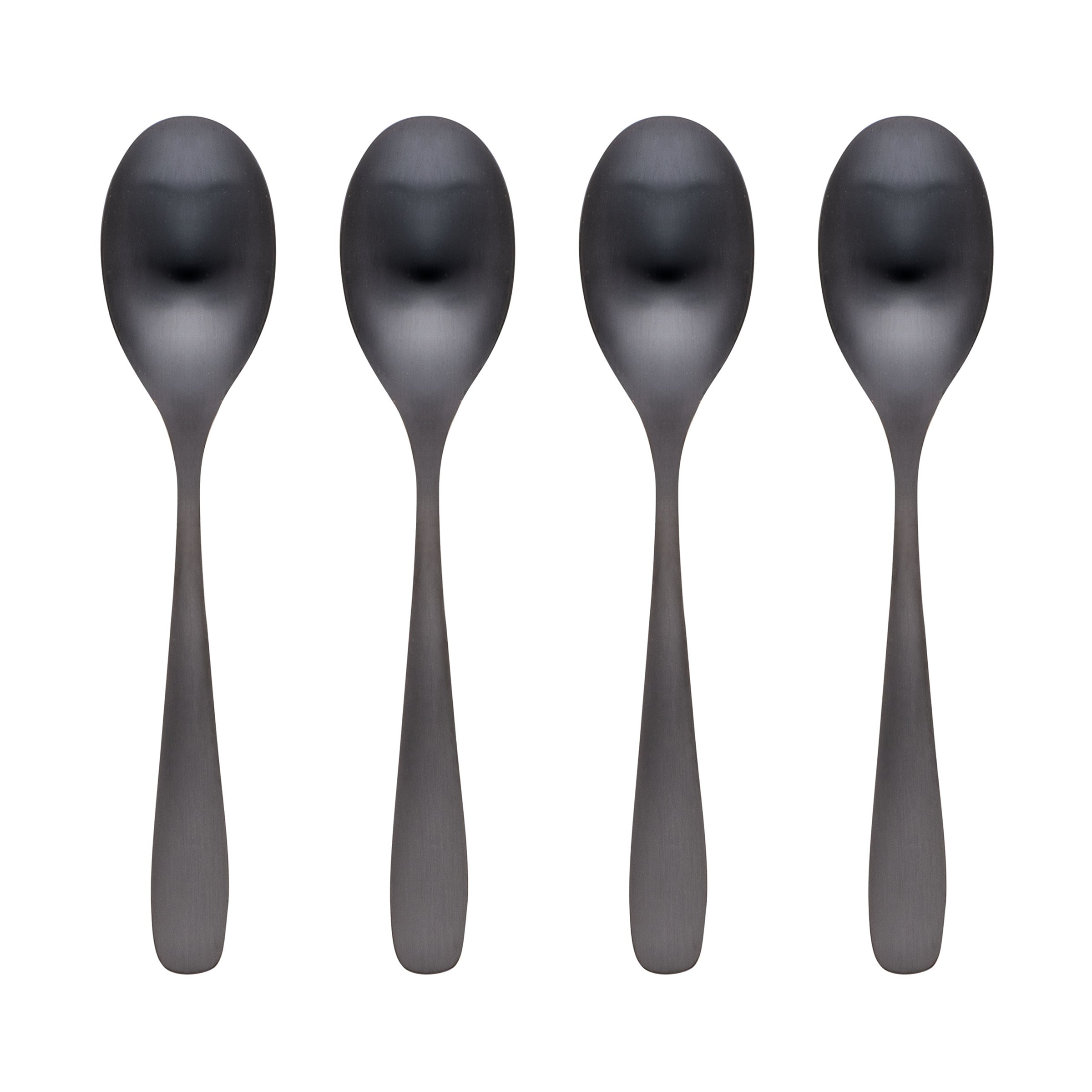 Eliana Black Satin Dinner Spoon - Set of 4
