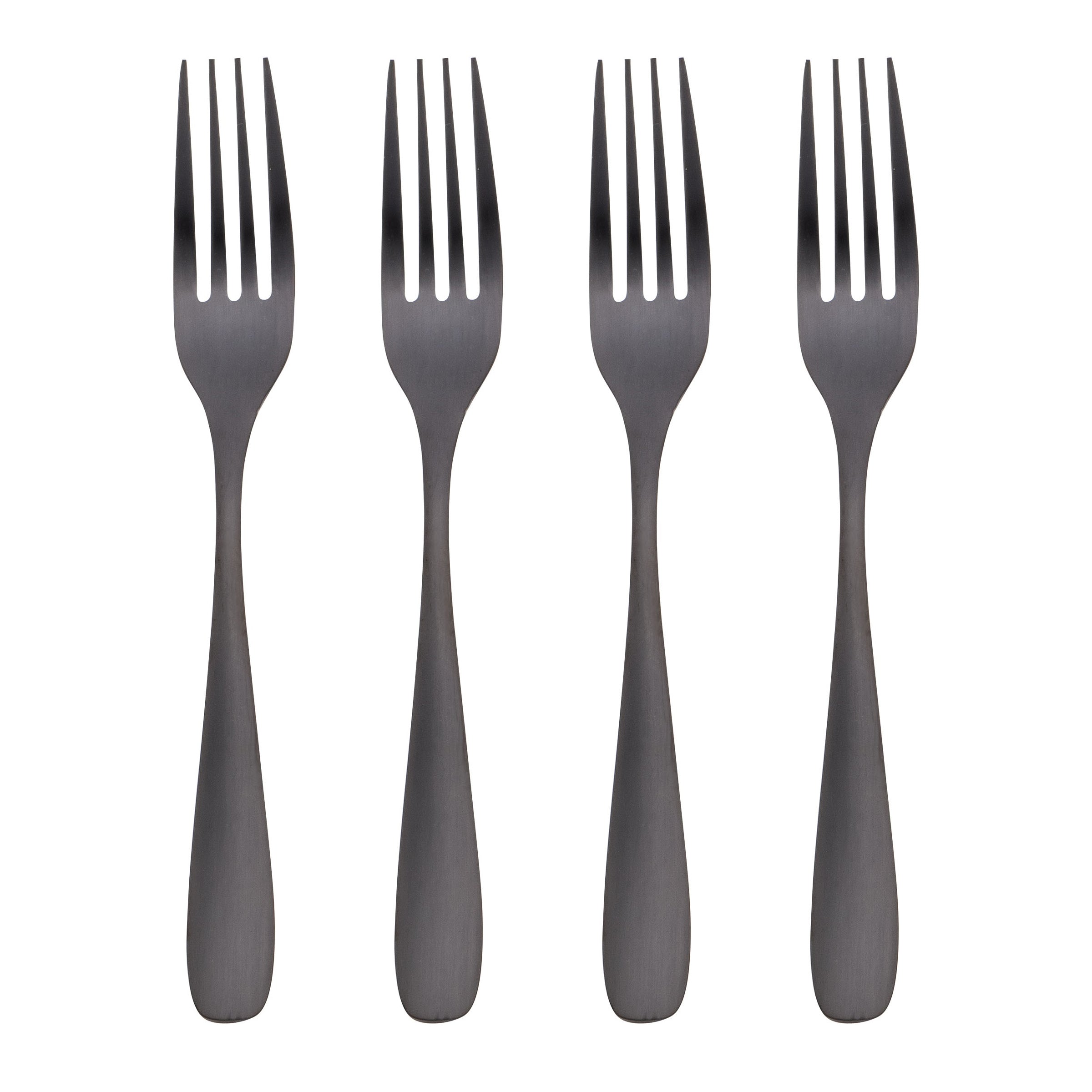 Eliana Black Satin Dinner Fork - Set of 4
