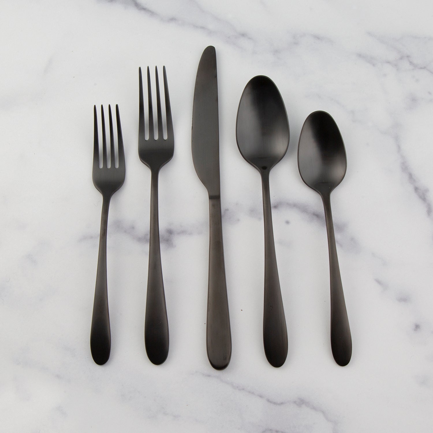 Poet Black Satin 20 Piece Flatware Set - Image 4