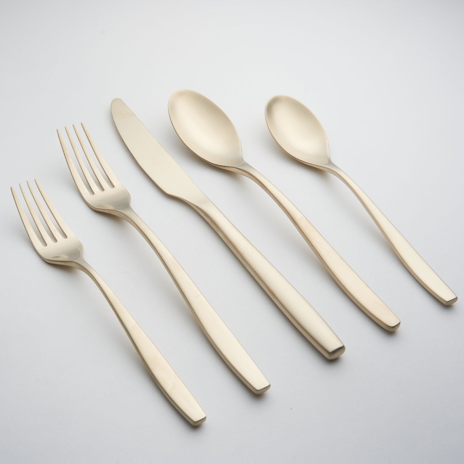 Averie Champagne Satin 20 Piece Flatware Set - Image 2