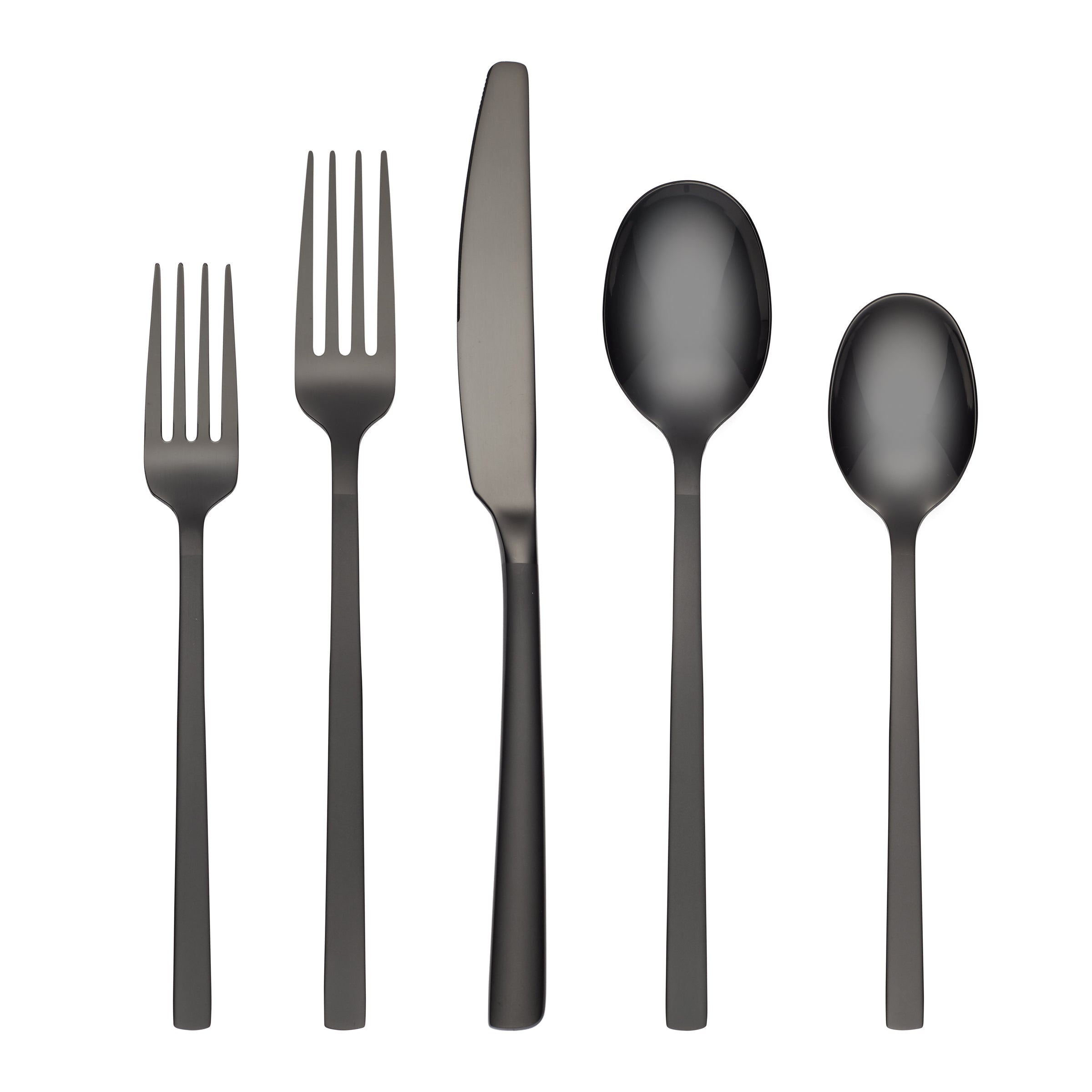 Beacon Black Sand Mirror 20 Piece Flatware Set
