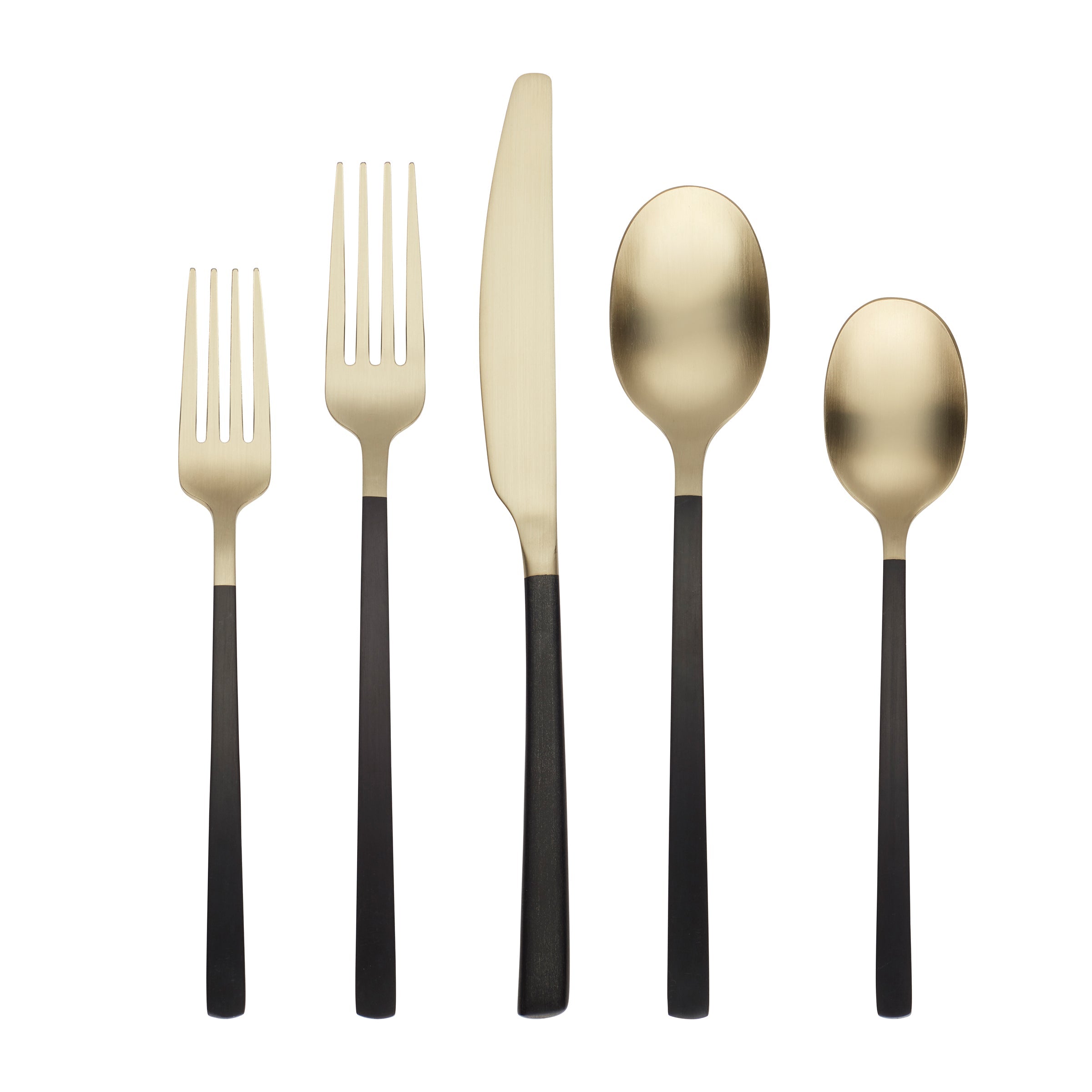 Beacon Black Champagne Satin 20 Piece Flatware Set