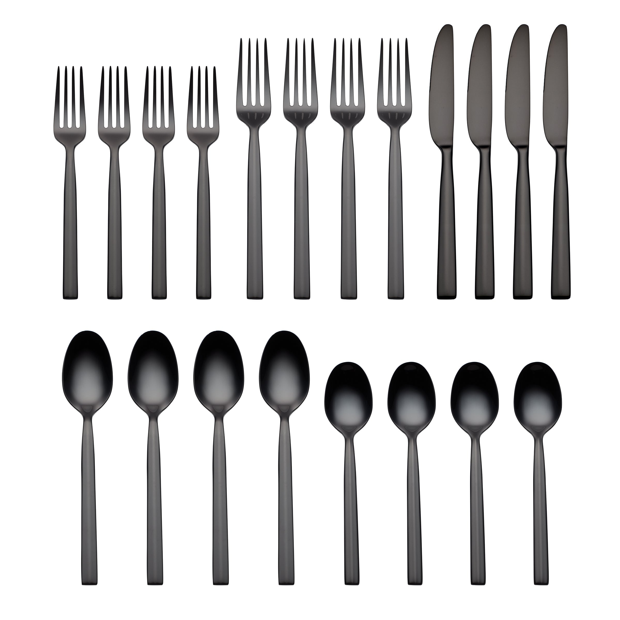Aero Black Mirror 20 Piece Flatware Set - Image 2