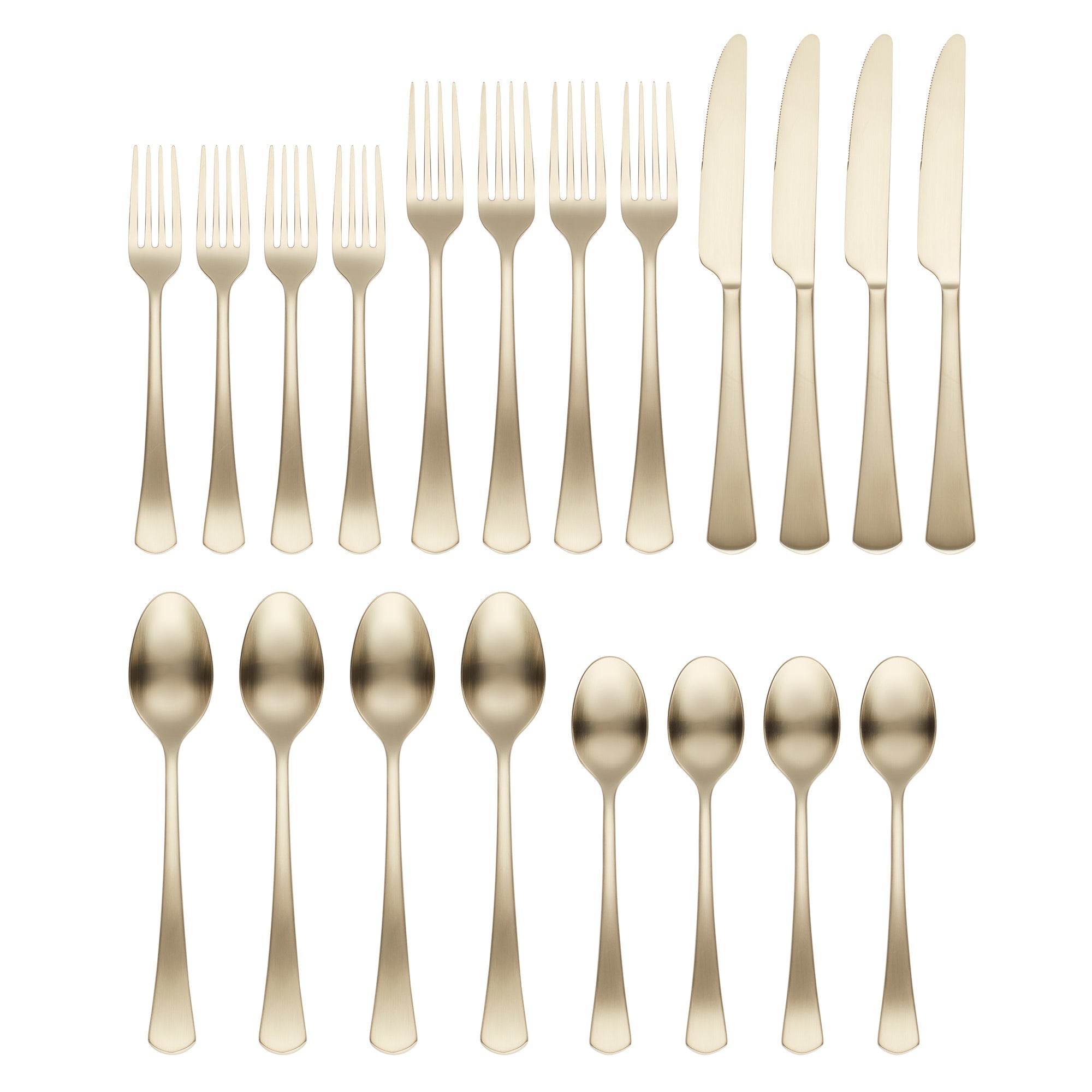 Morgan Champagne Satin 20 Piece Flatware Set - Image 2