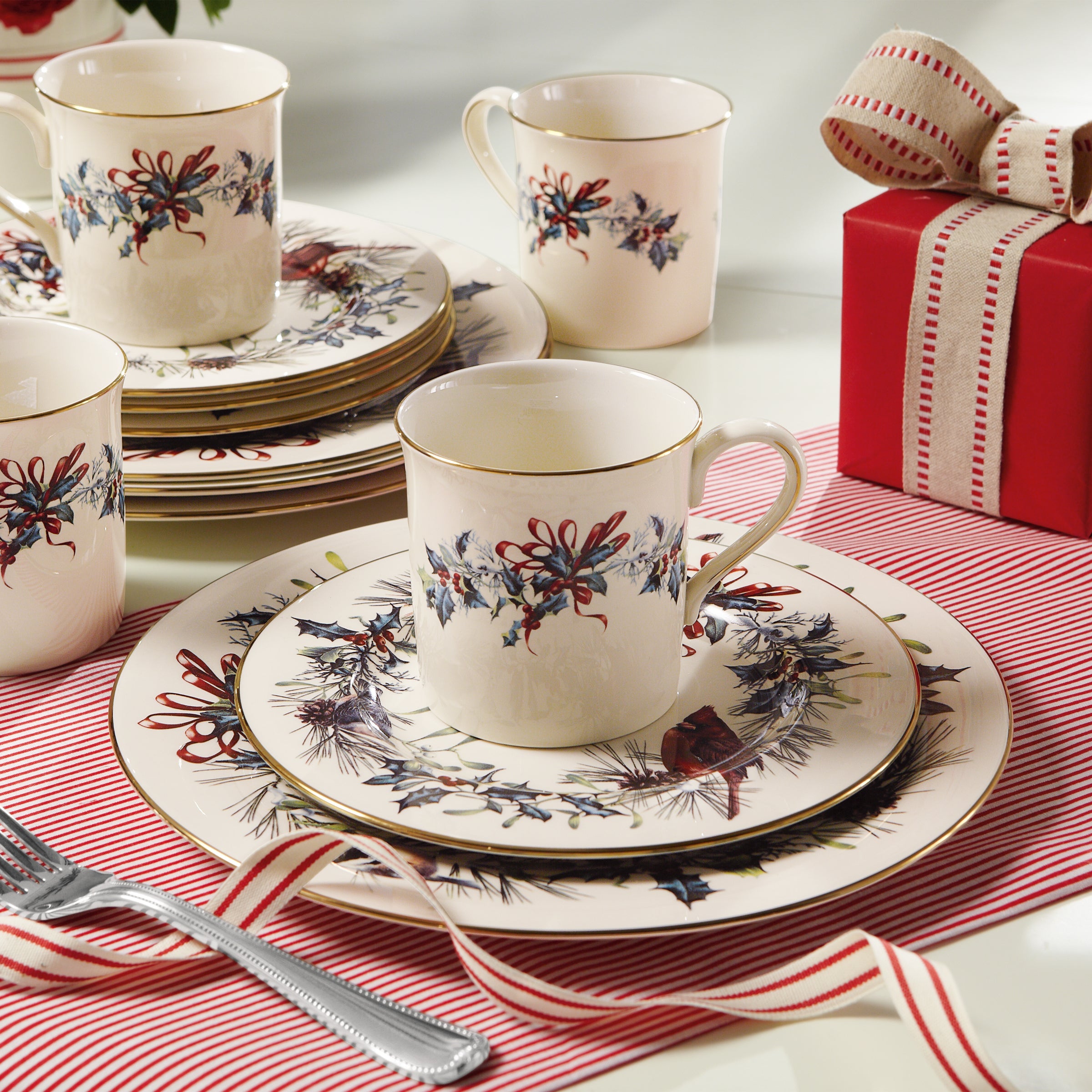 Winter Greetings Salad Plates - Set of 4 - Image 6