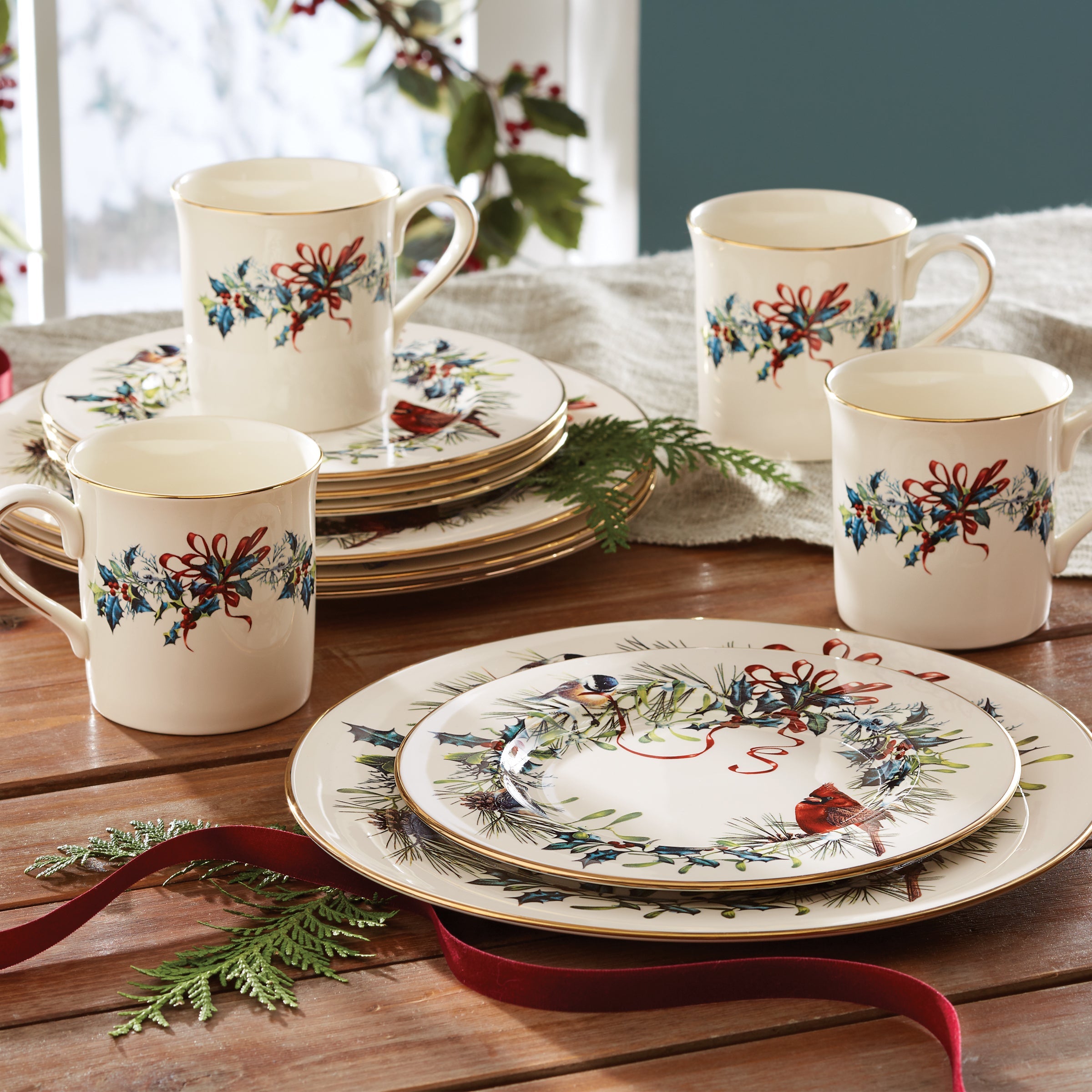 Winter Greetings Salad Plates - Set of 4 - Image 7