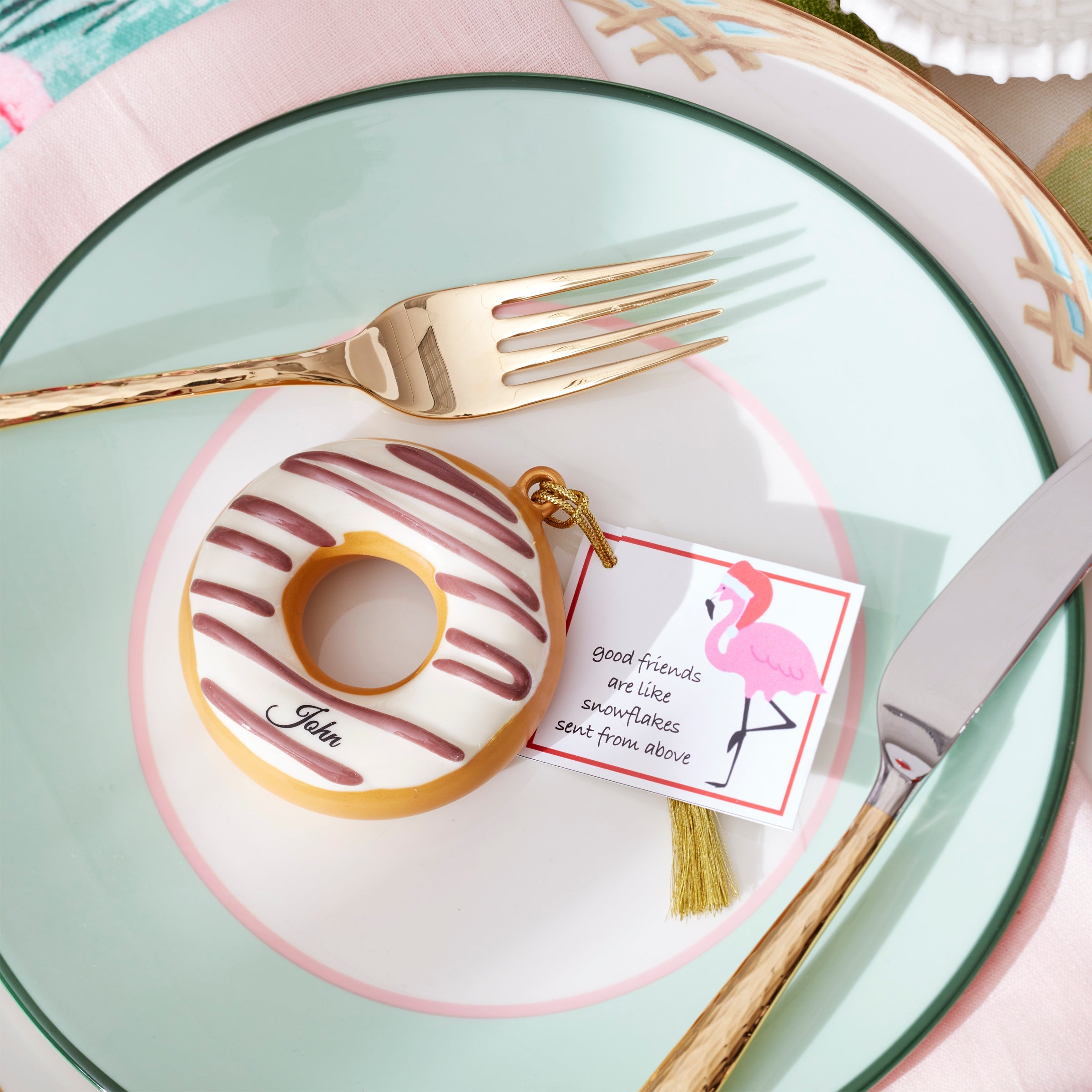 Make It Pop Dinner Plates - Set of 4 - Green/Pink - Image 5