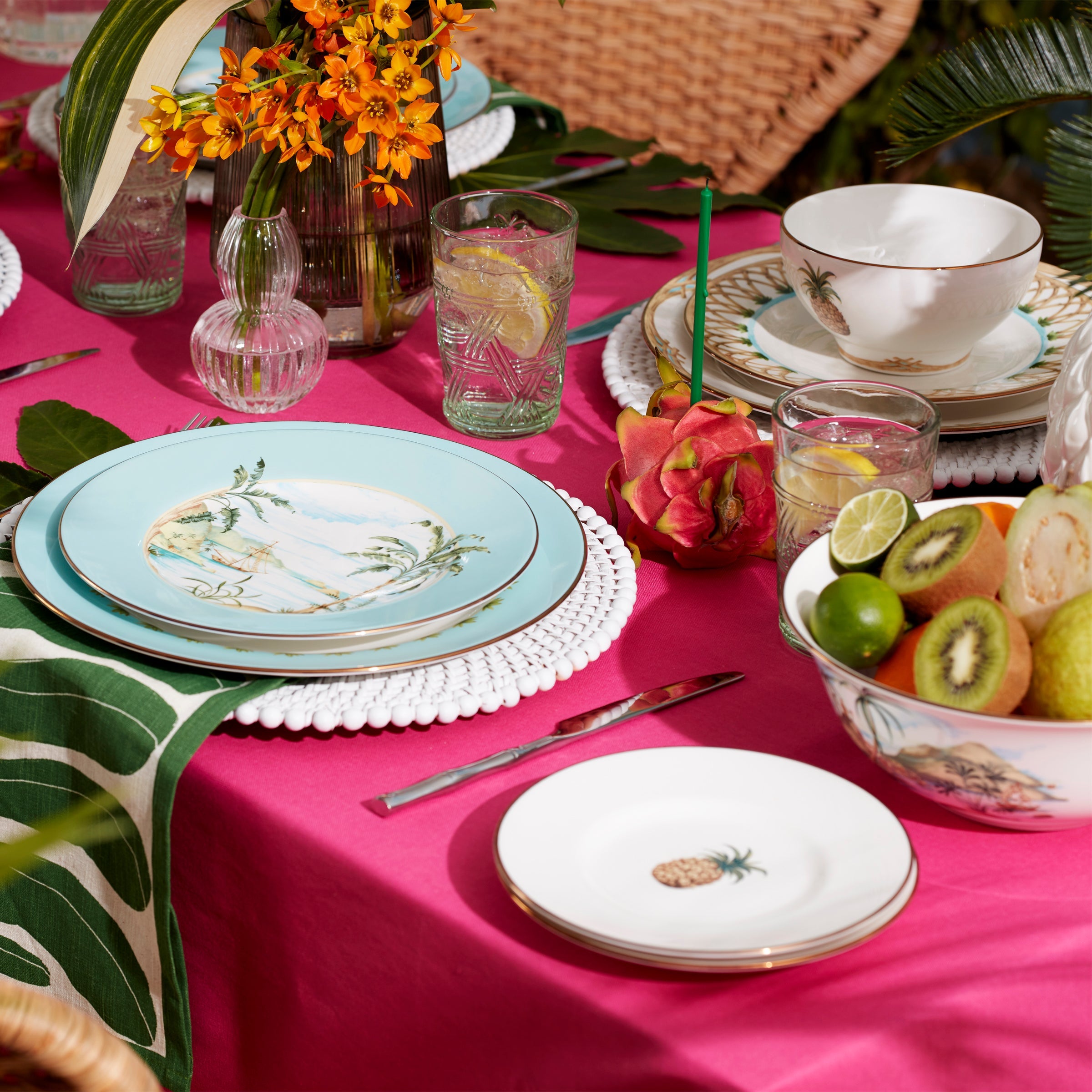 British Colonial Bamboo Dessert Plate - Image 3