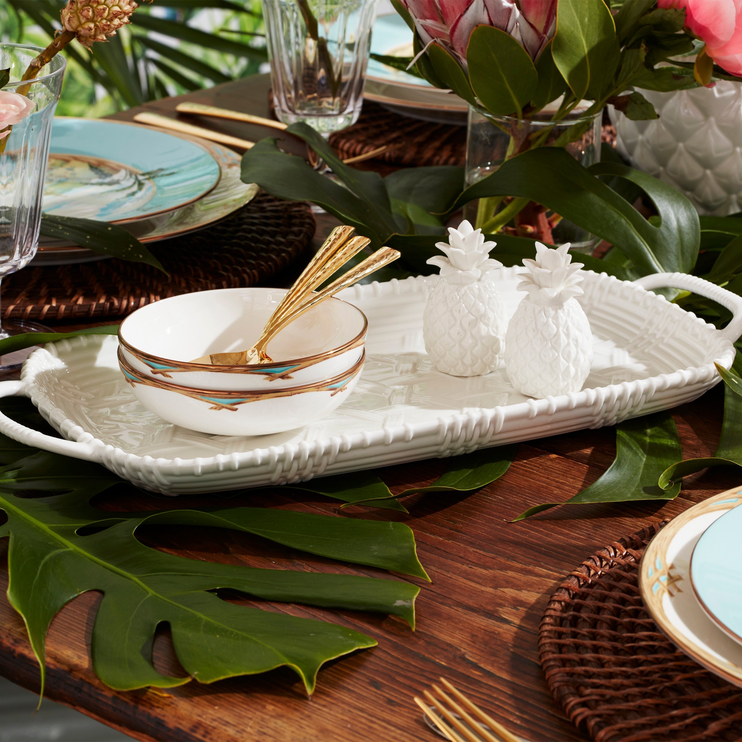 British Colonial Bamboo Fruit Bowl - Image 2