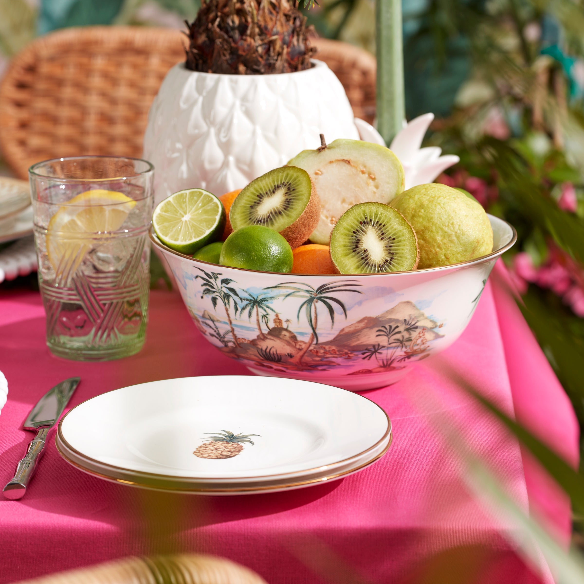 British Colonial Bamboo Dessert Plate - Image 2