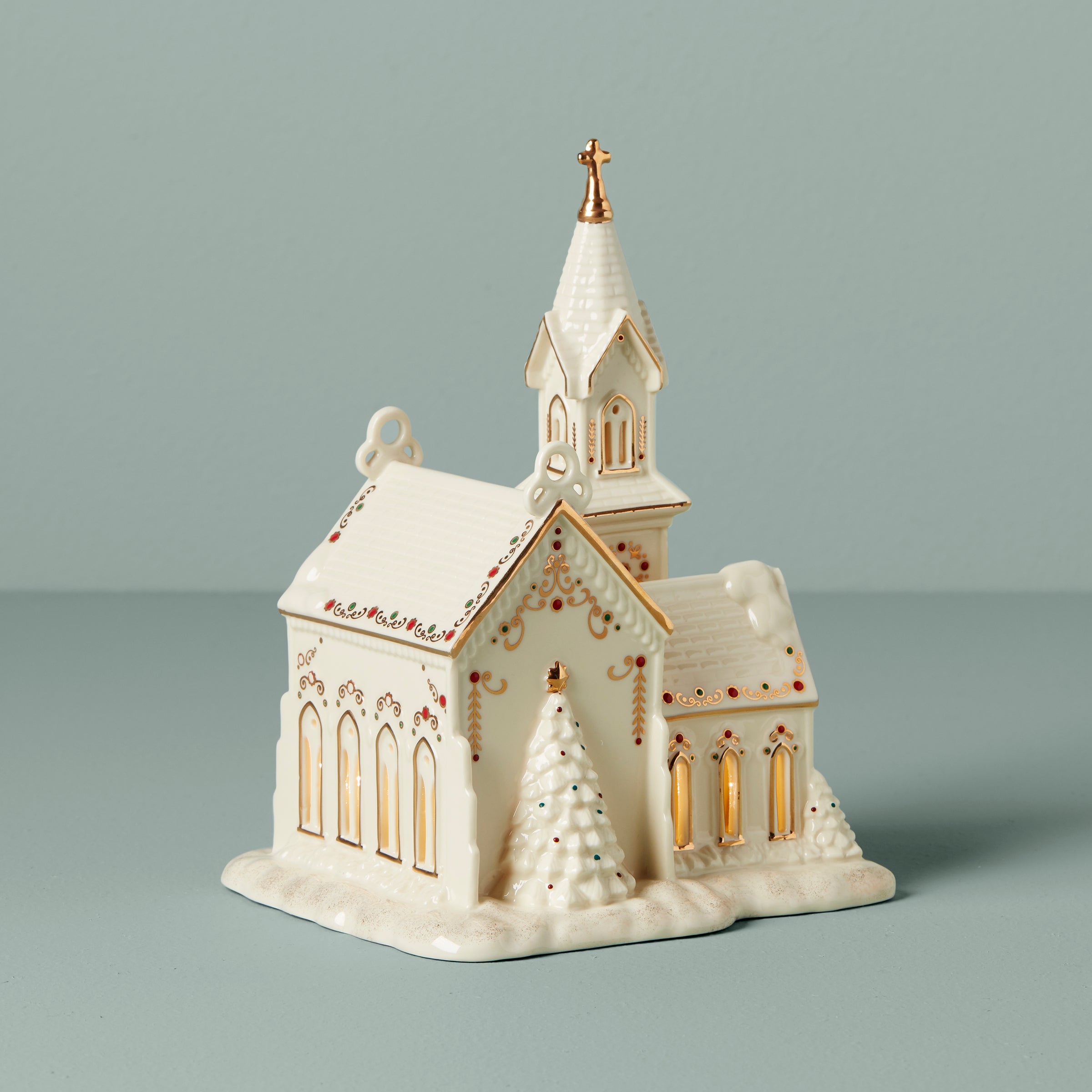 Mistletoe Park Light-Up Village Church Figurine - Image 2