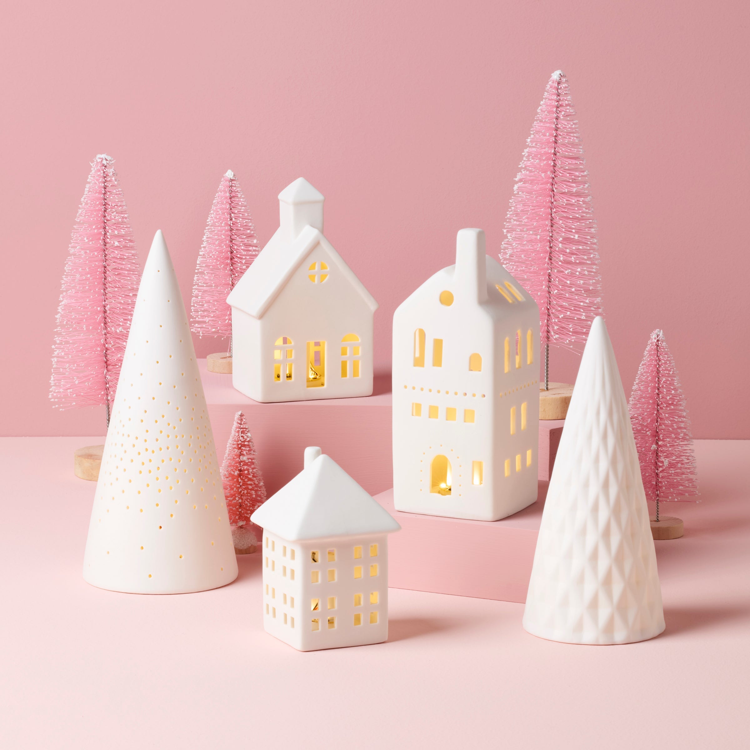 Illuminated Modern Village 5-Piece Set - Image 3