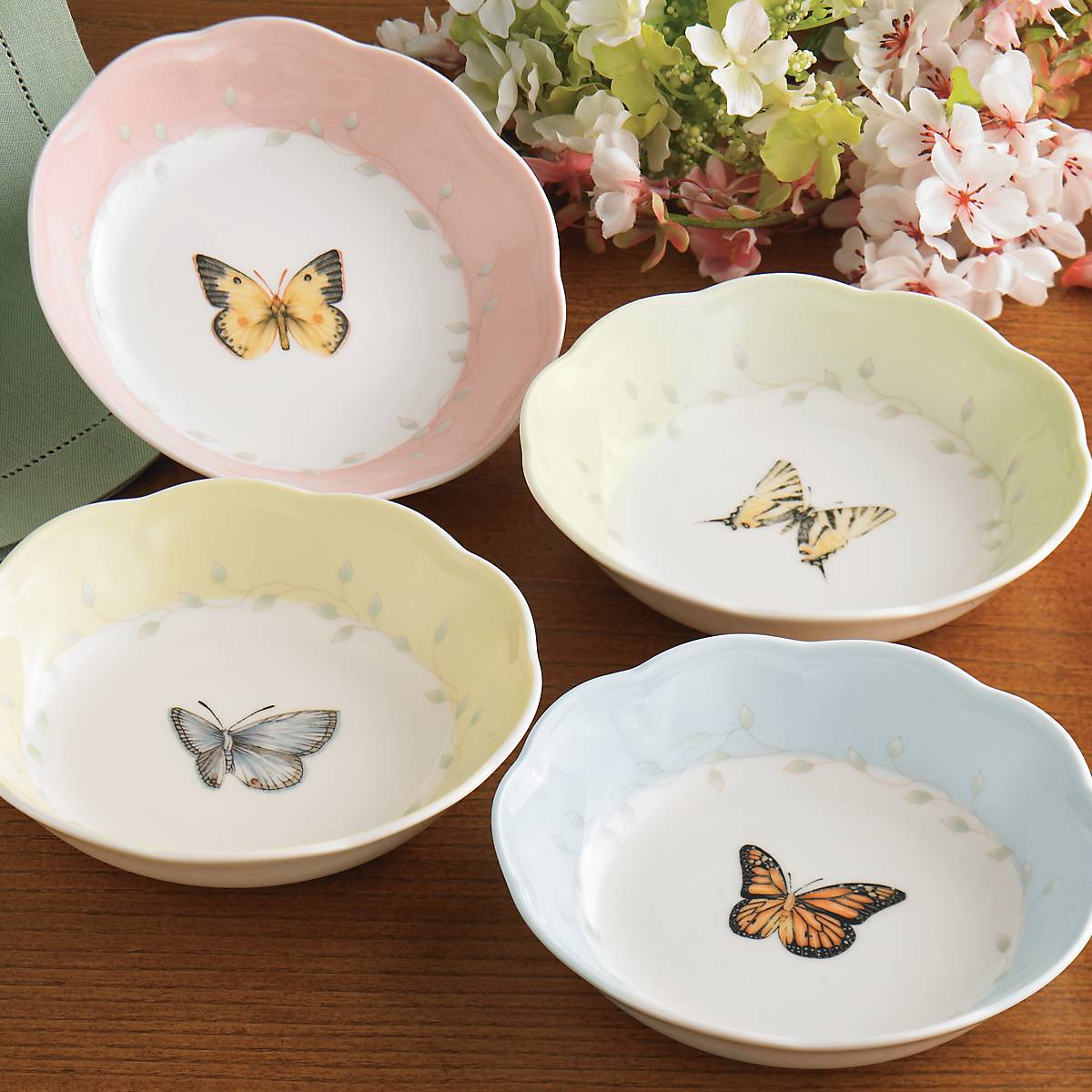 Butterfly Meadow Fruit Bowls - Set 4 - Image 3