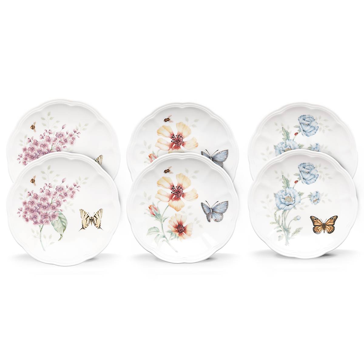 Butterfly Meadow 6-Piece Tidbit Plate Set - Image 4