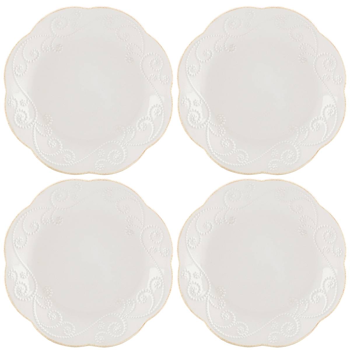 French Perle White 4-Piece Dessert Set - Image 2