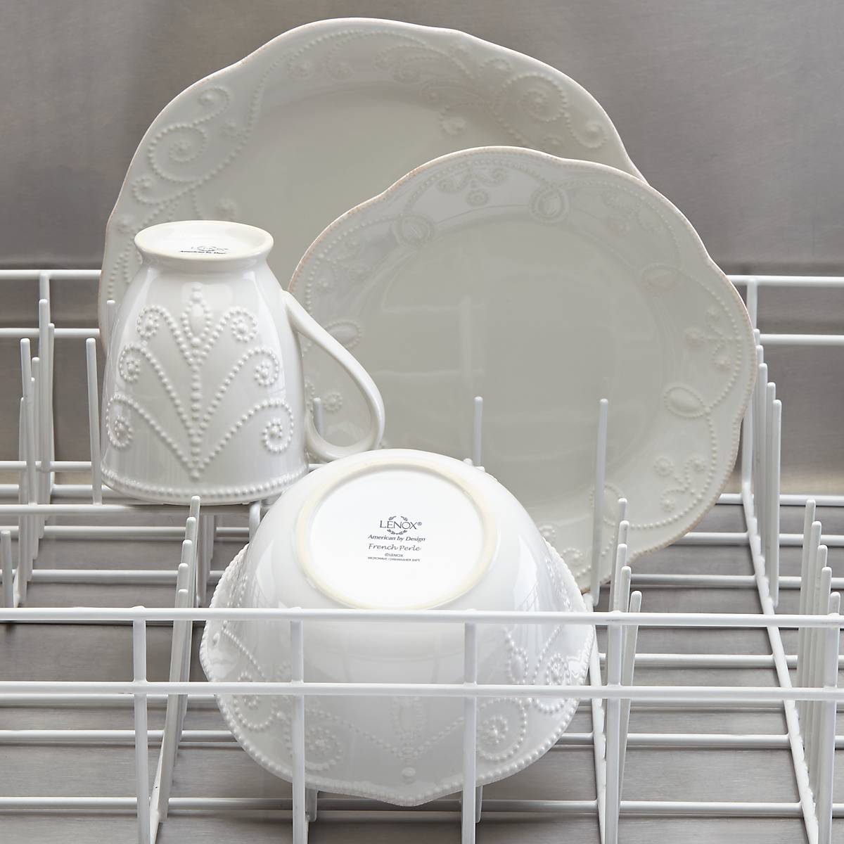 French Perle White 4-Piece Place Setting - Image 6