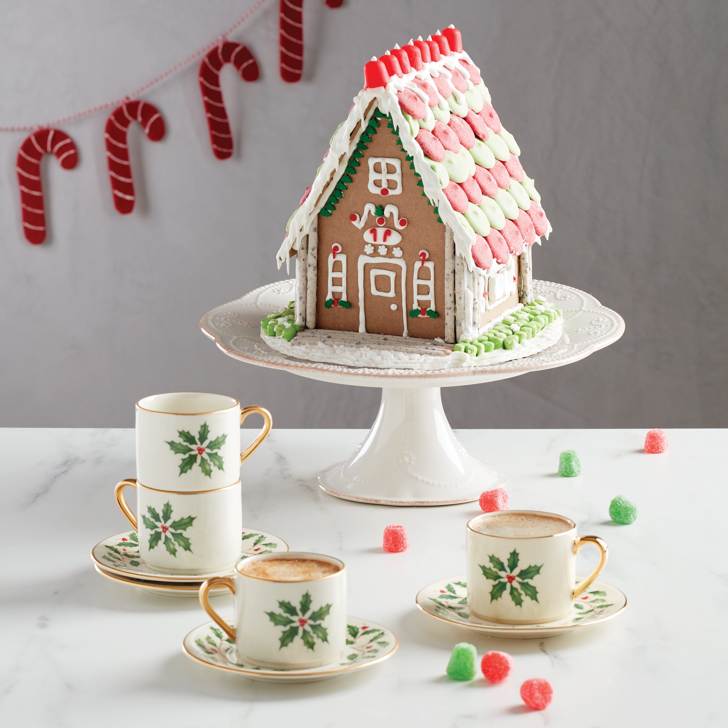 Holiday Espresso Cup & Saucer - Set of 4 - Image 2