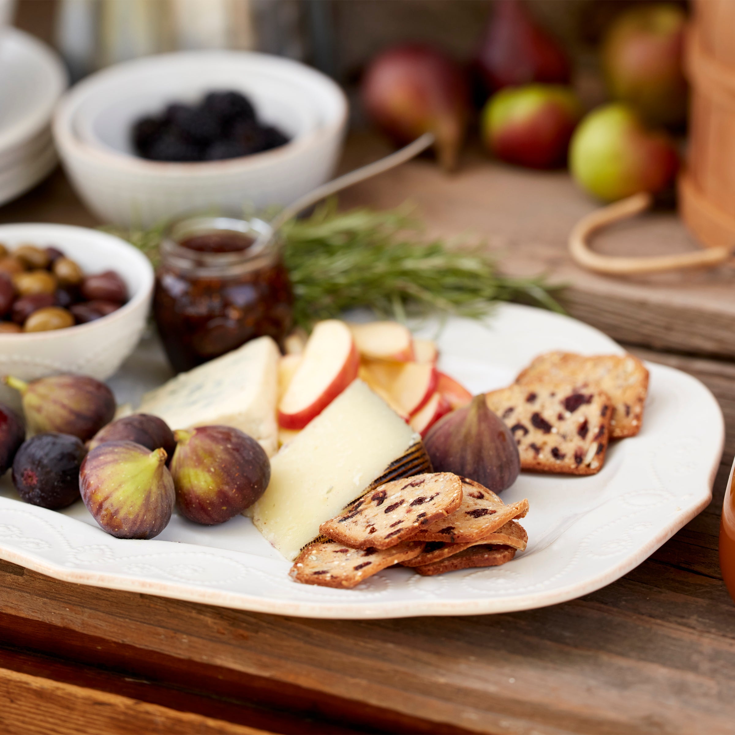 French Perle White Large Serving Platter - Image 2