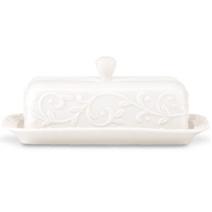 Opal Innocence Carved Butter Dish