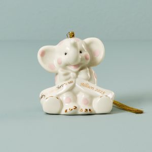 Personalized Pink Elephant Ornament