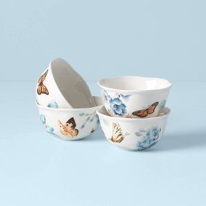 Butterfly Meadow Blue Dessert Bowls - Set of 4