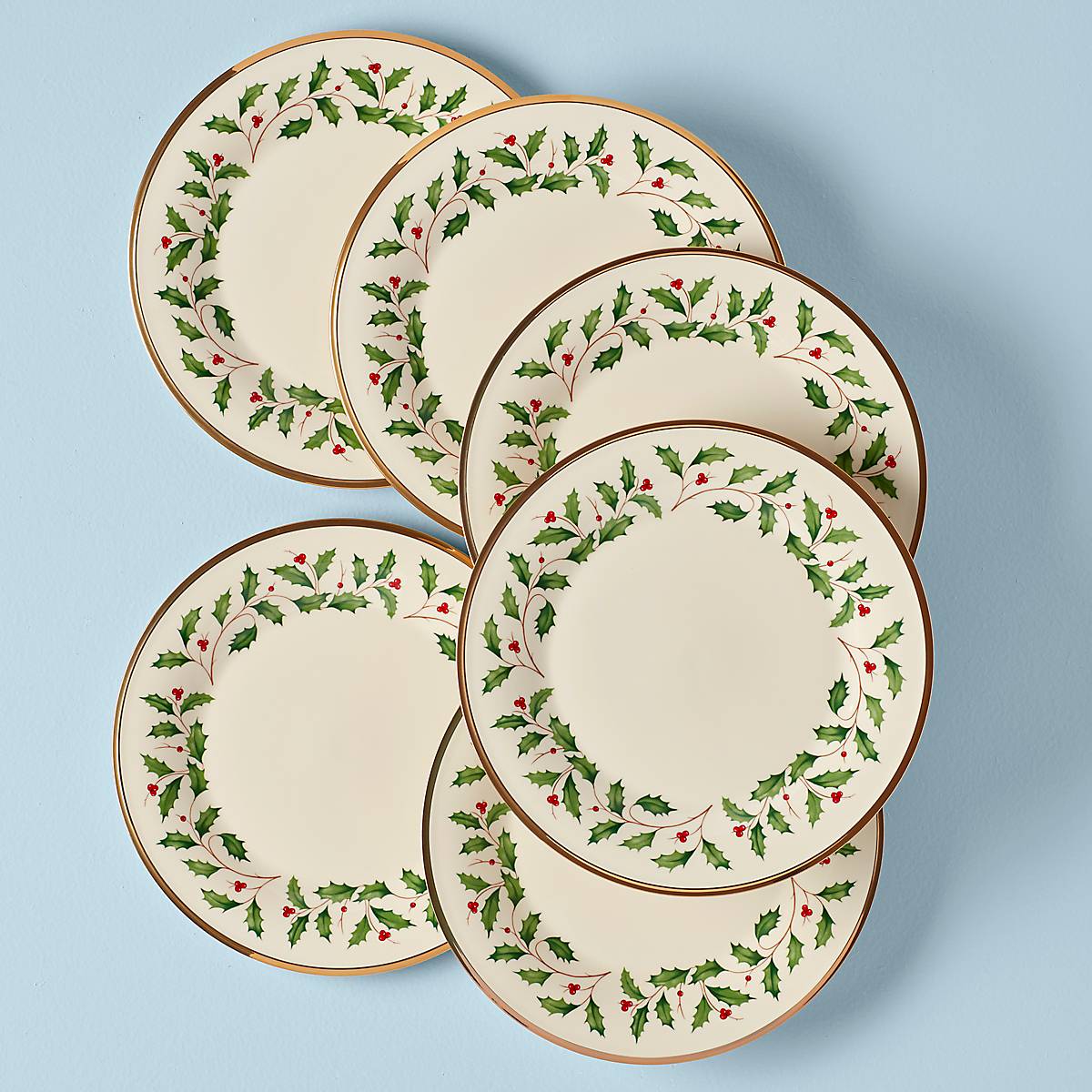 Holiday 6-Piece Dinner Plate Set