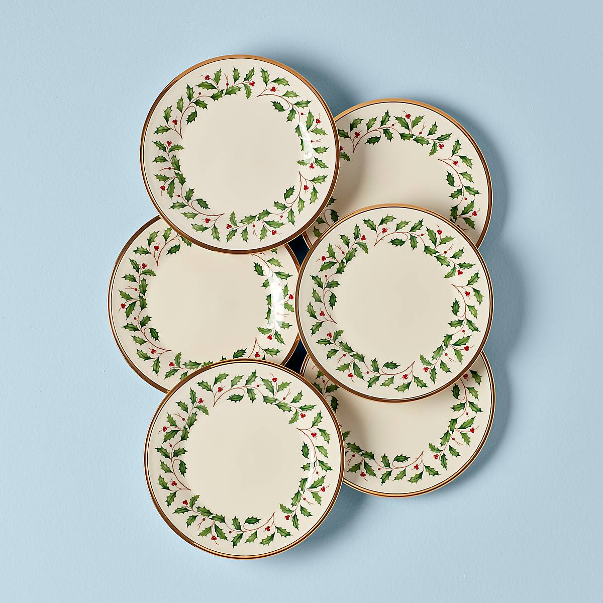 Holiday 6-Piece Salad Plate Set