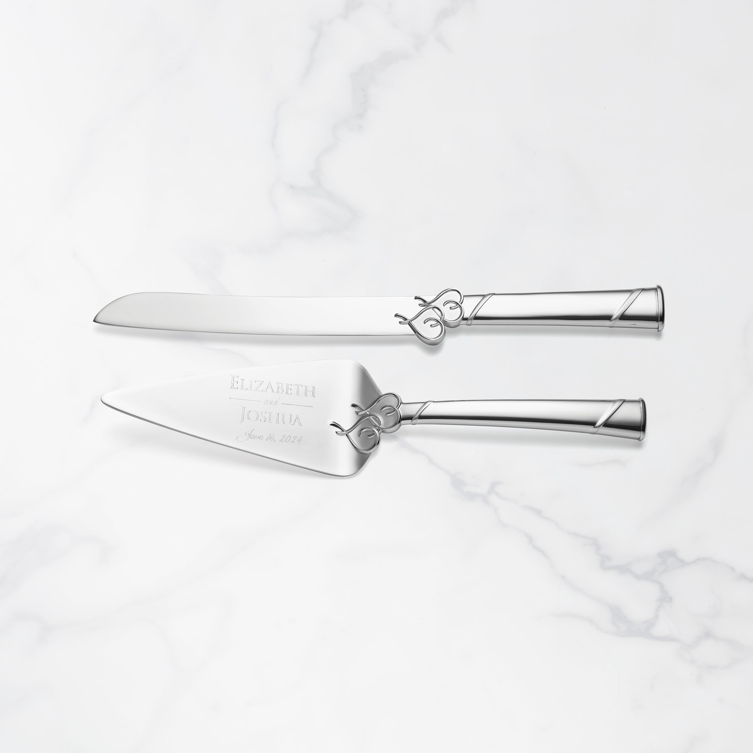 Personalized True Love 2-Piece Cake Knife & Server Set - Image 2