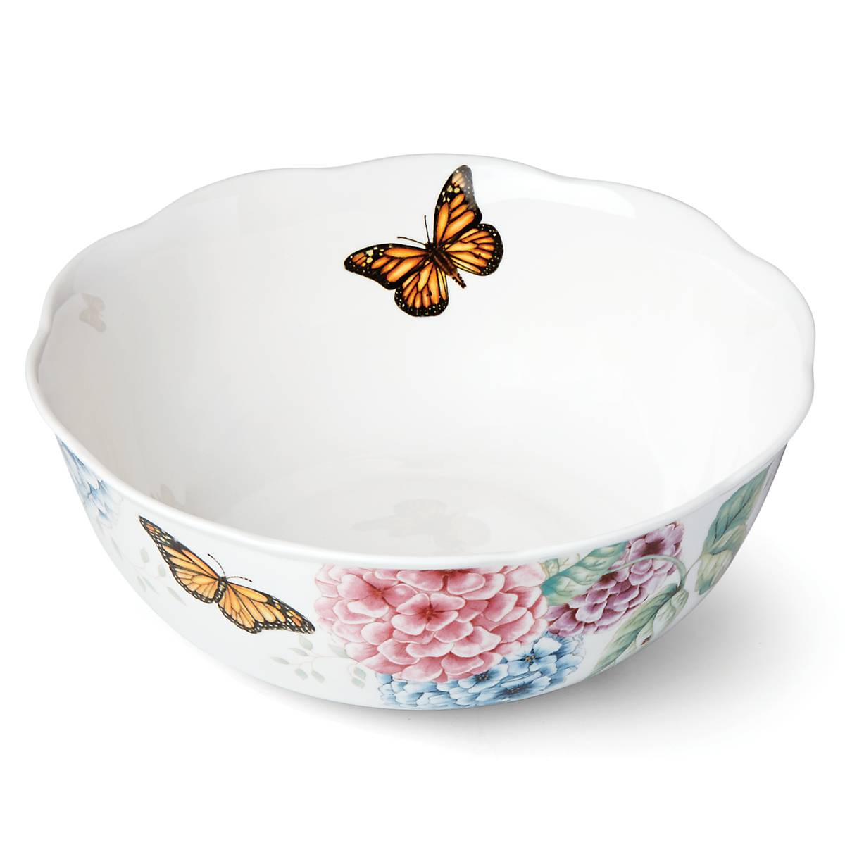 Butterfly Meadow Hydrangea Large Serving Bowl - Image 4
