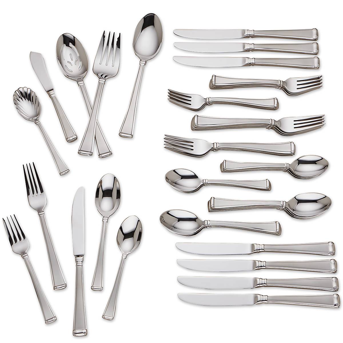 Column Frosted 45 Piece Flatware Set