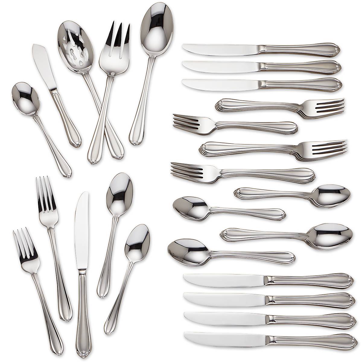 Melon Bud Frosted 45 Piece Flatware Set
